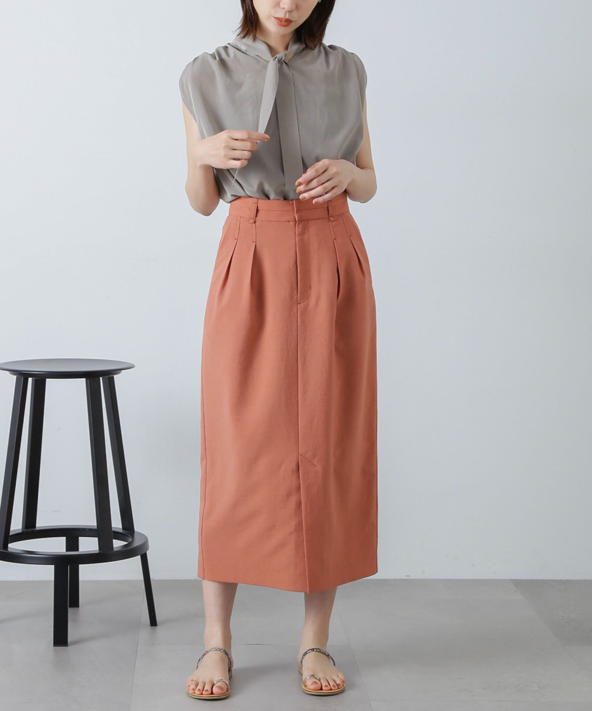 nano･universe「ショルダーギャザーボウタイブラウス」|シャツ・ブラウス|