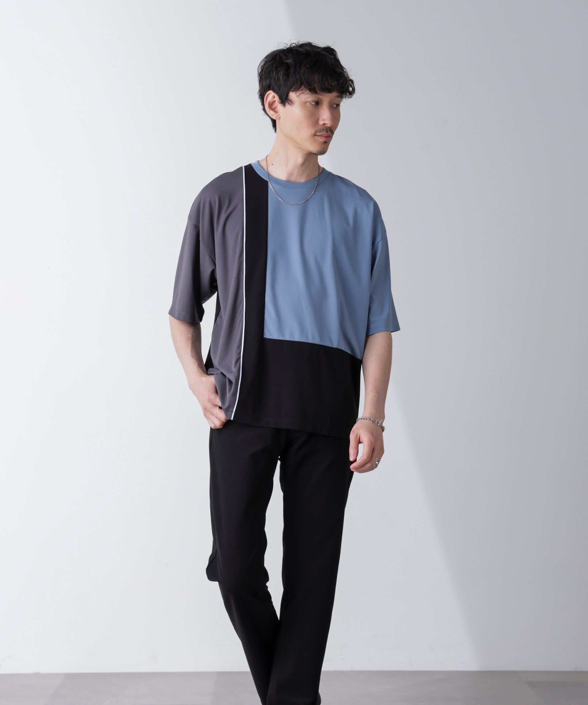 nano･universe「リラックス切り替えスムースＴシャツ 半袖」|Tシャツ・カットソー|