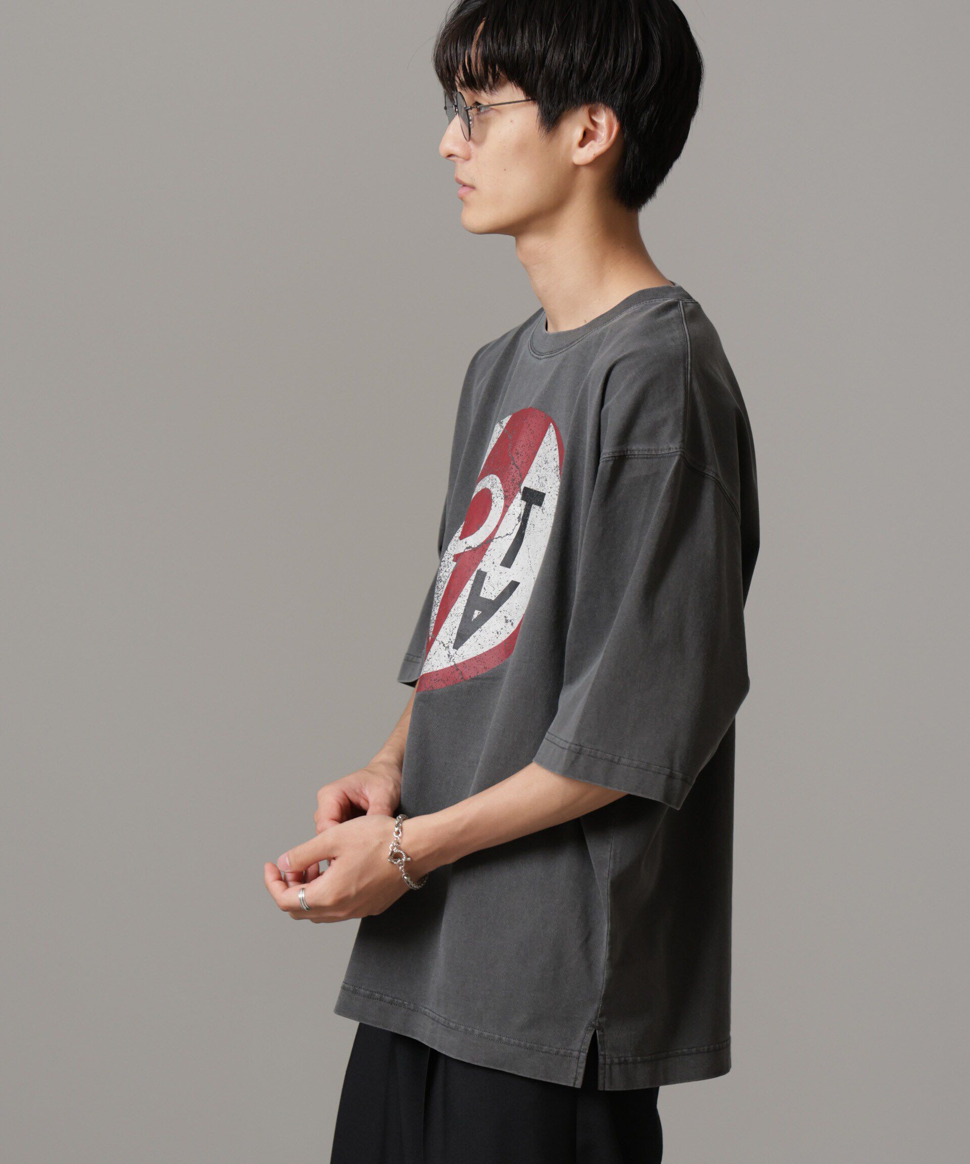 nano･universe「「NOT ALL」オーバーダイTシャツ 半袖」|Tシャツ・カットソー|