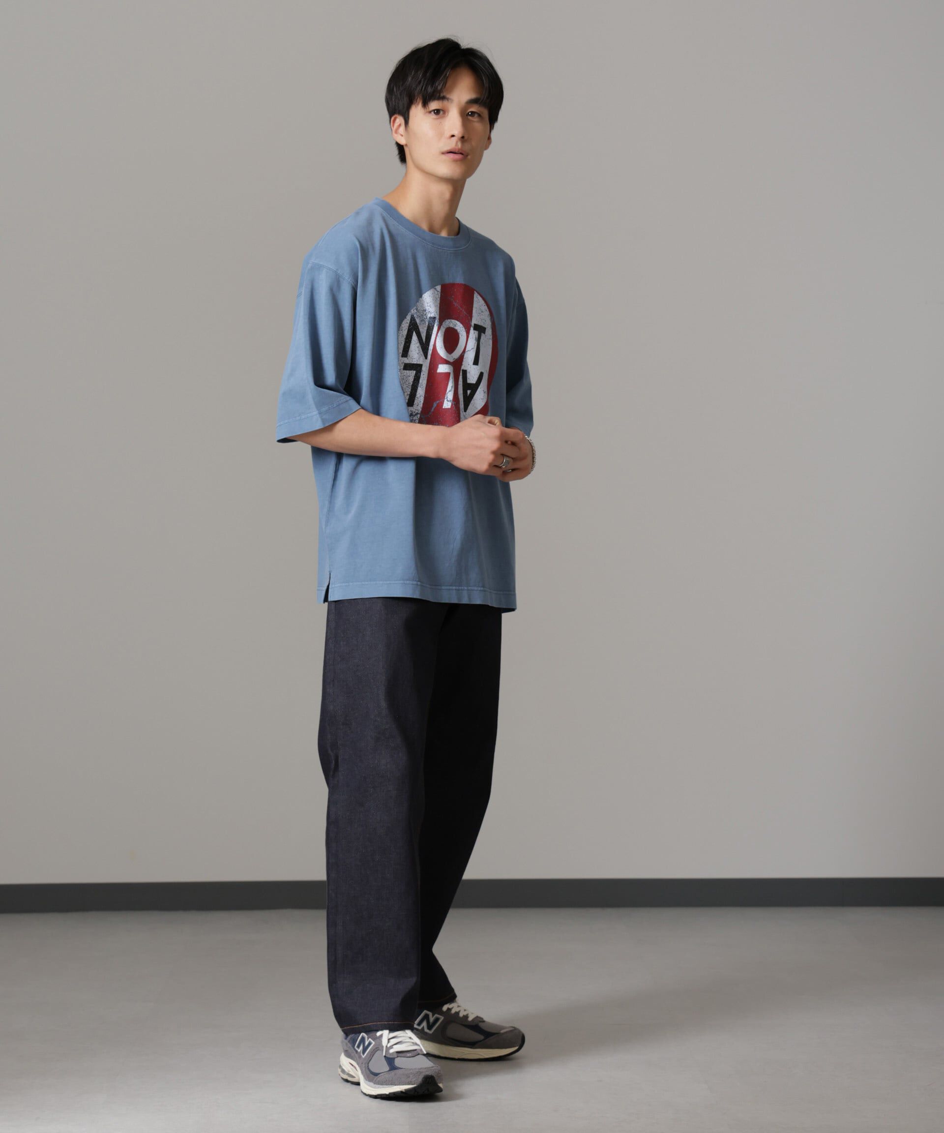 nano･universe「「NOT ALL」オーバーダイTシャツ 半袖」|Tシャツ・カットソー|