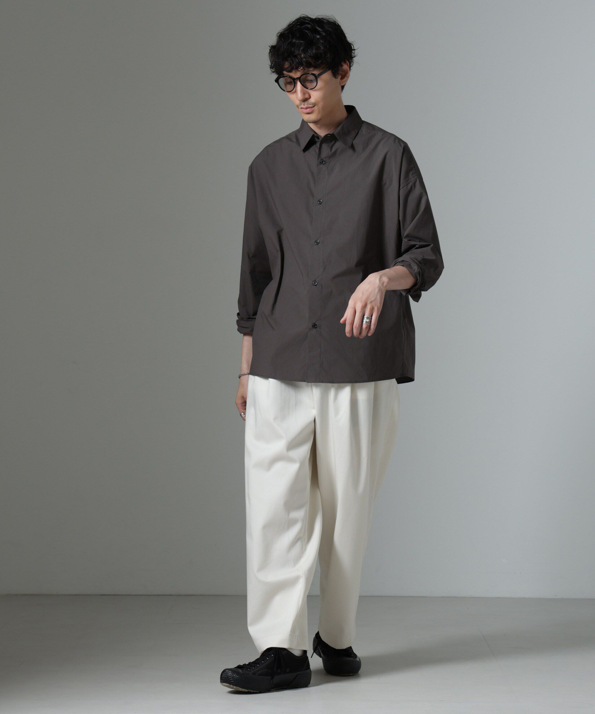 nano･universe「「大人のワイドシャツ」レギュラーカラー 長袖」|シャツ・ブラウス|