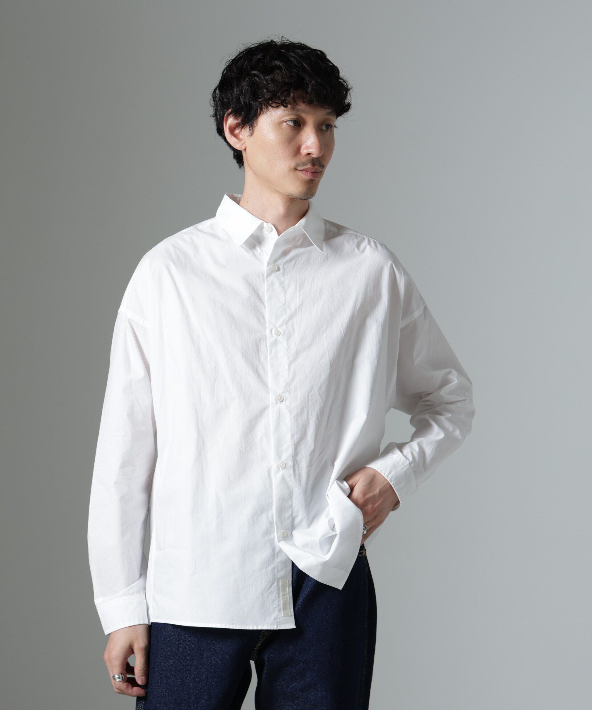 nano･universe「「大人のワイドシャツ」レギュラーカラー 長袖」|シャツ・ブラウス|