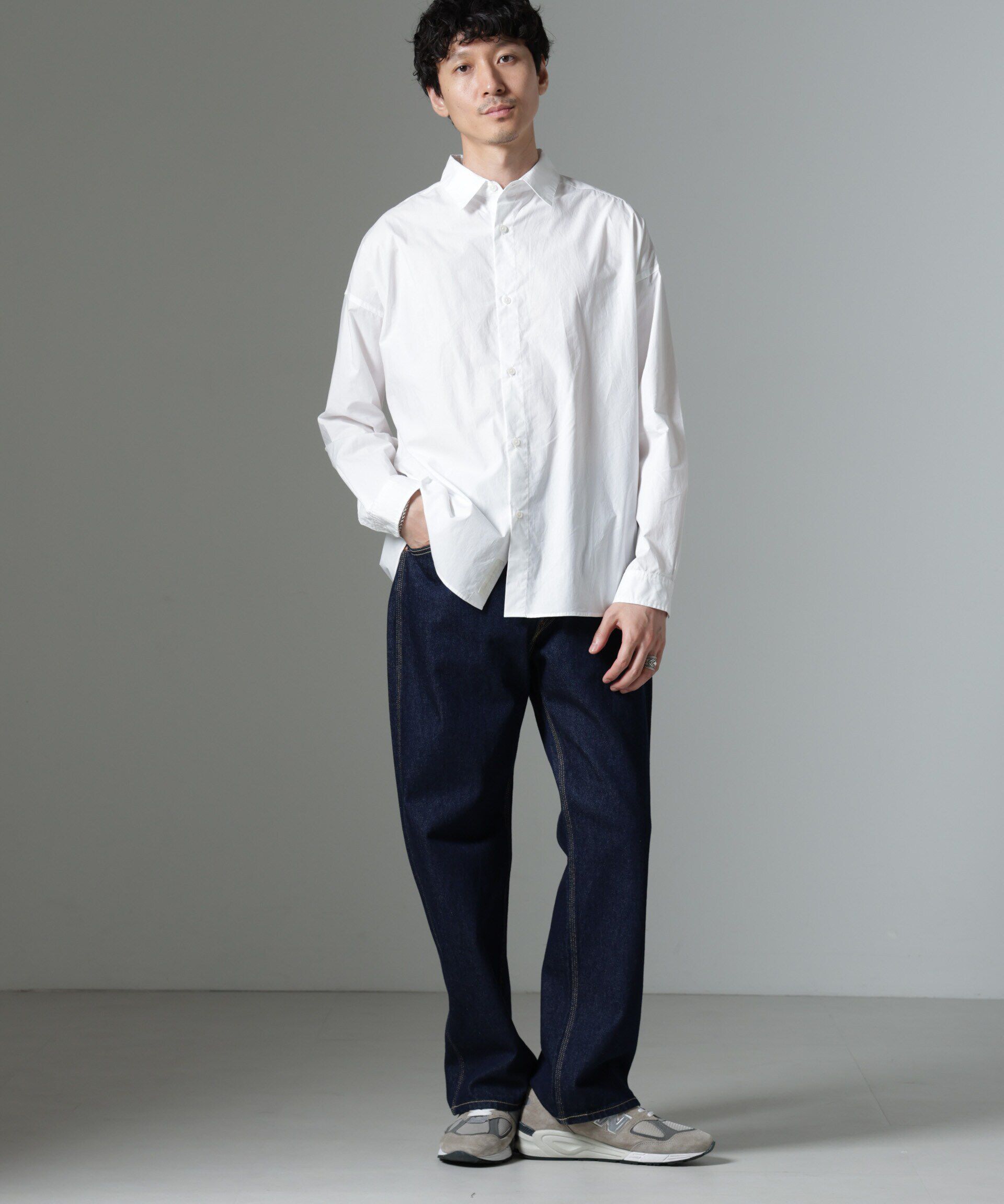 nano･universe「「大人のワイドシャツ」レギュラーカラー 長袖」|シャツ・ブラウス|