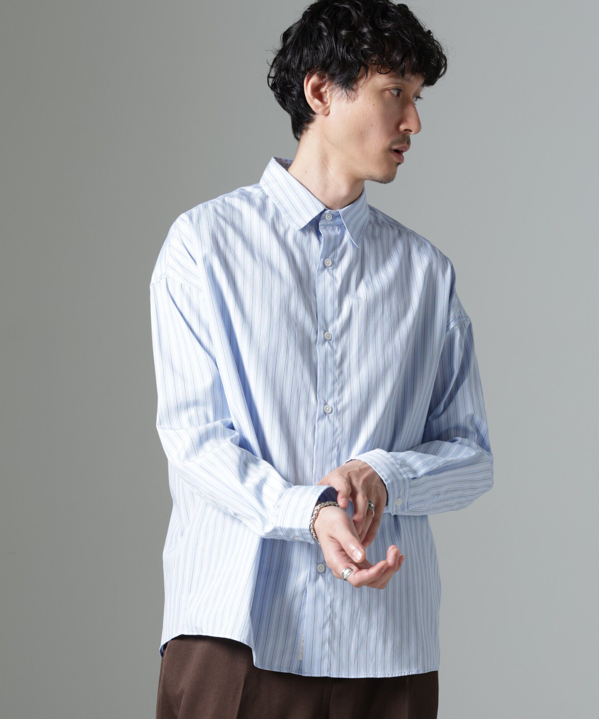 nano･universe「「大人のワイドシャツ」レギュラーカラー 長袖」|シャツ・ブラウス|パターン21