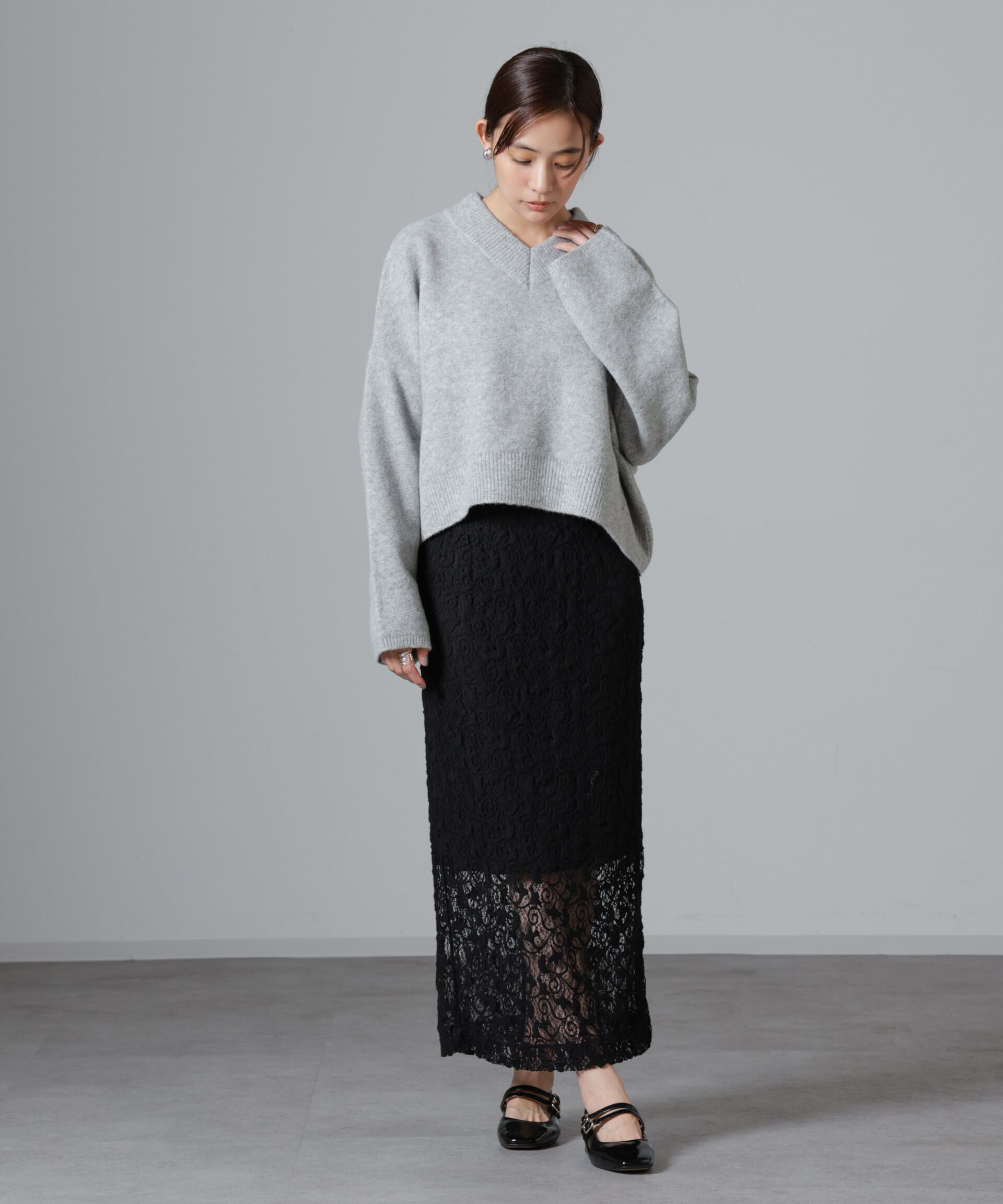 nano･universe「レースナロースカート」|スカート|