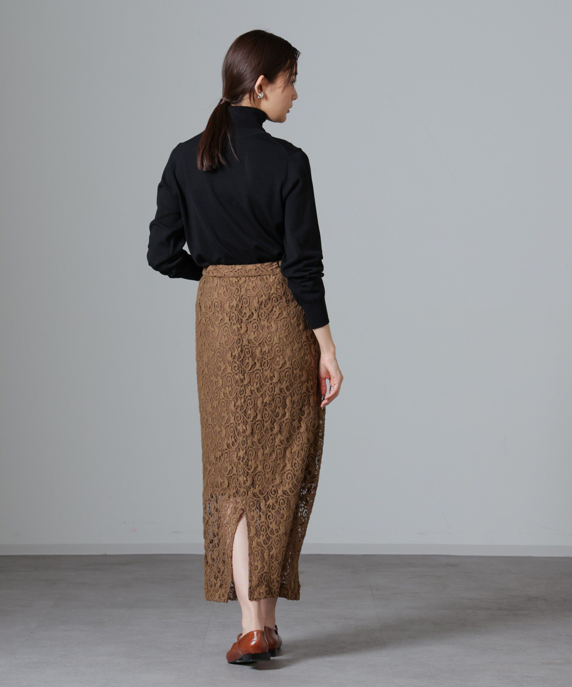 nano･universe「レースナロースカート」|スカート|