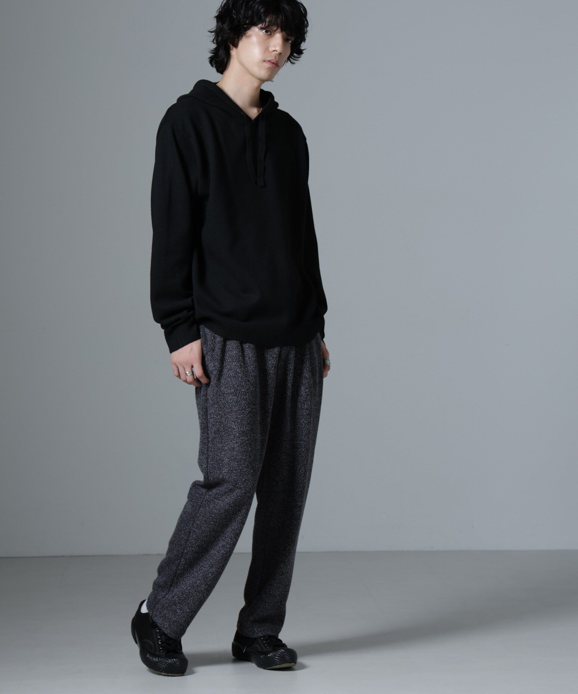 nano･universe「ストレッチメランジイージーパンツ(セットアップ可)」|チノ|