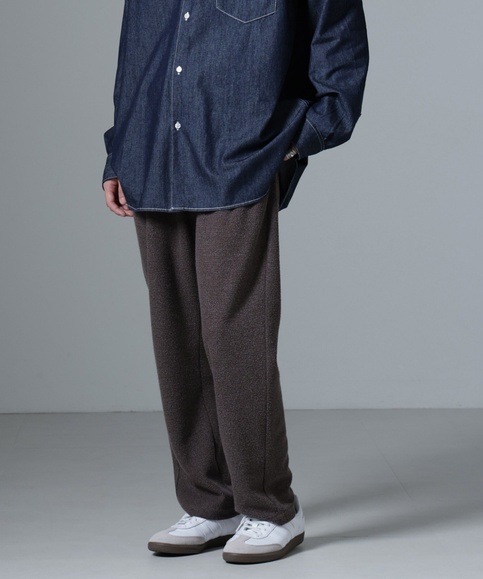 nano･universe「ストレッチメランジイージーパンツ(セットアップ可)」|チノ|ブラウン