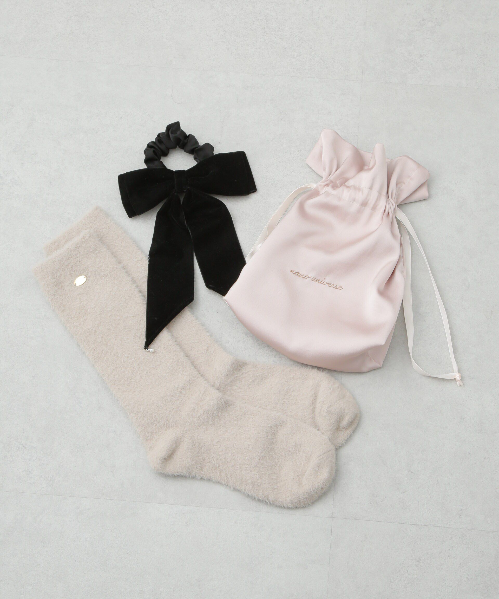 nano･universe「ポーチ&times;リボンシュシュ&times;ルームソックス」|その他|