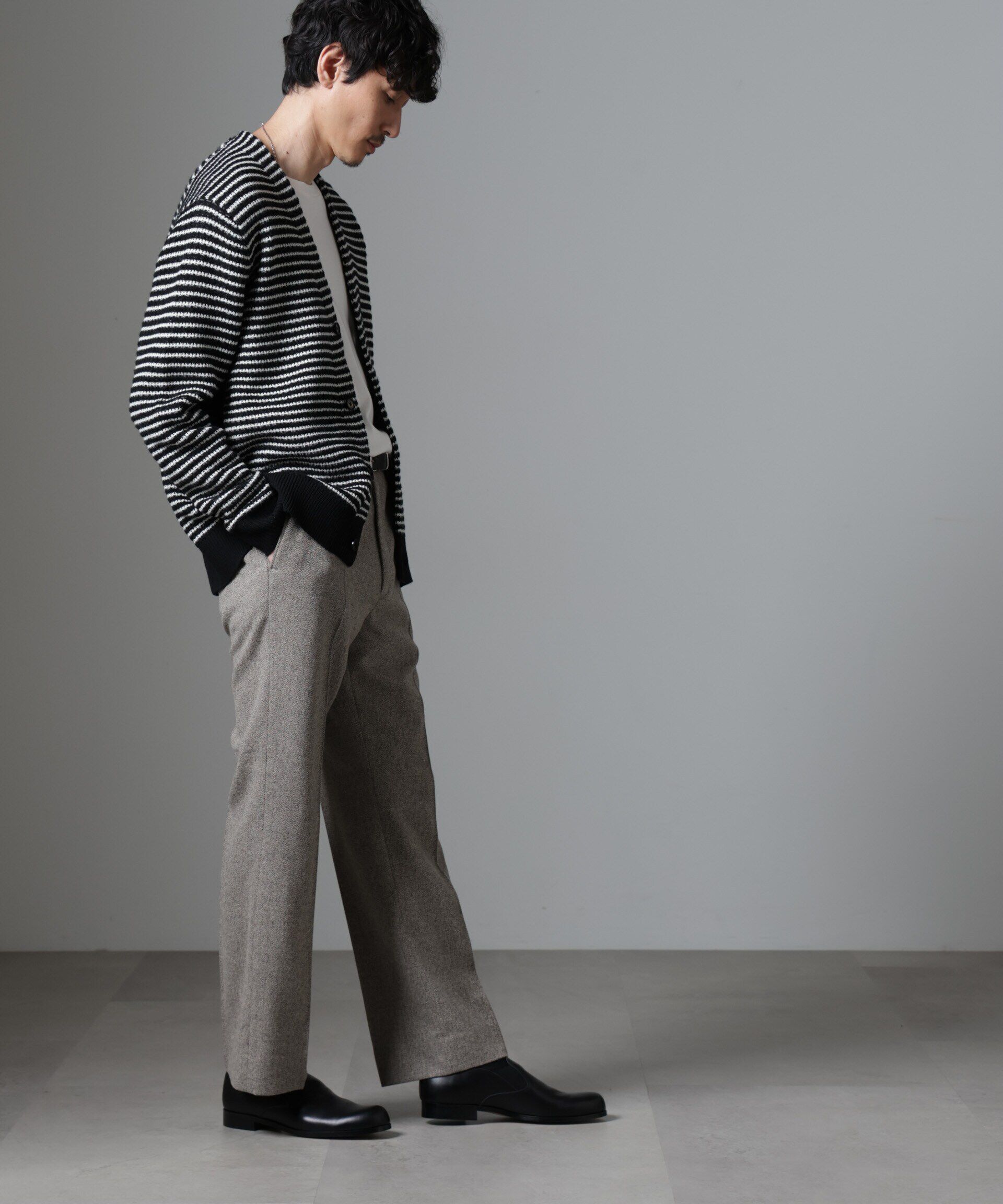 nano･universe「ツイードテーパードパンツ(セットアップ可)」|チノ|