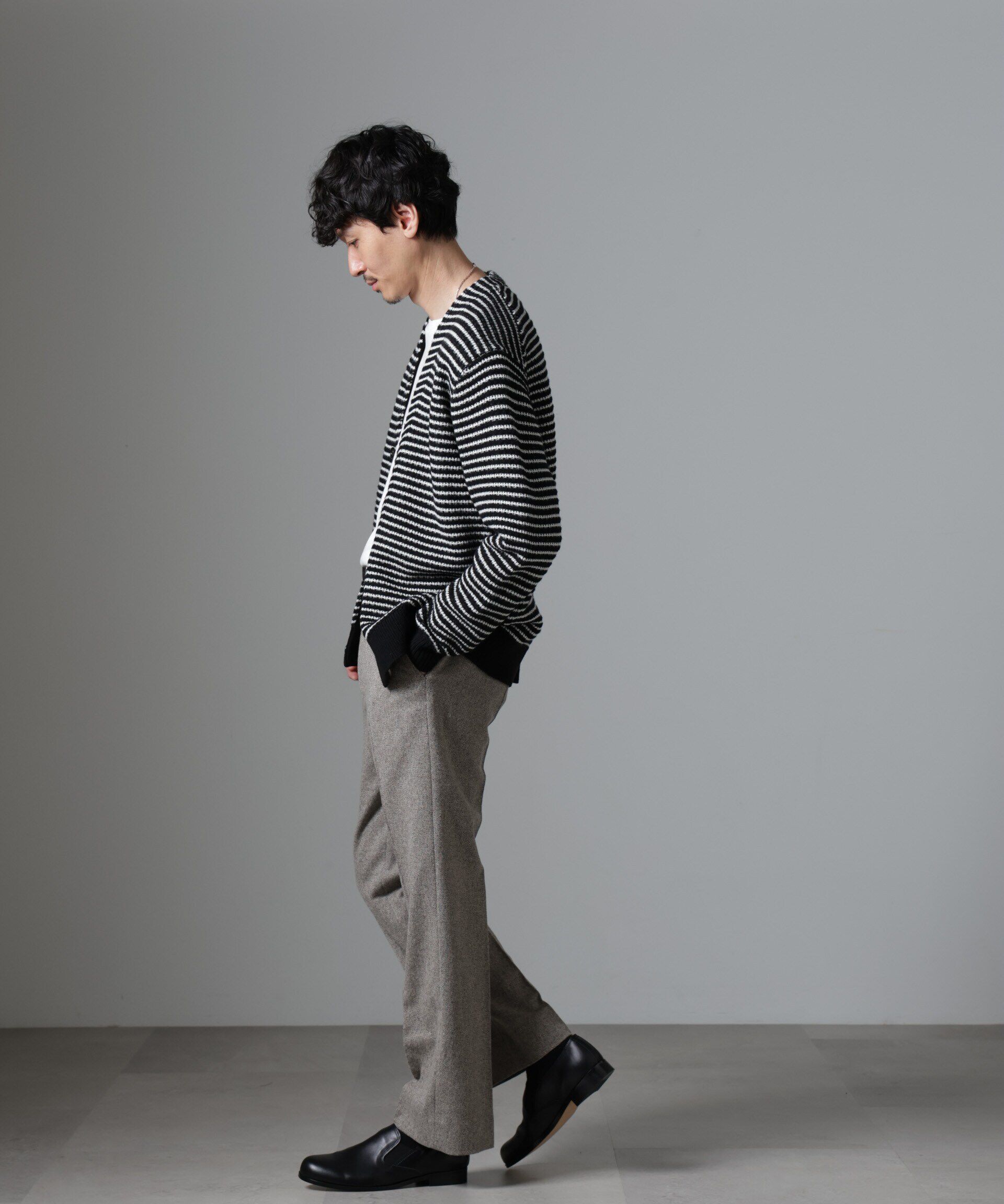 nano･universe「ツイードテーパードパンツ(セットアップ可)」|チノ|