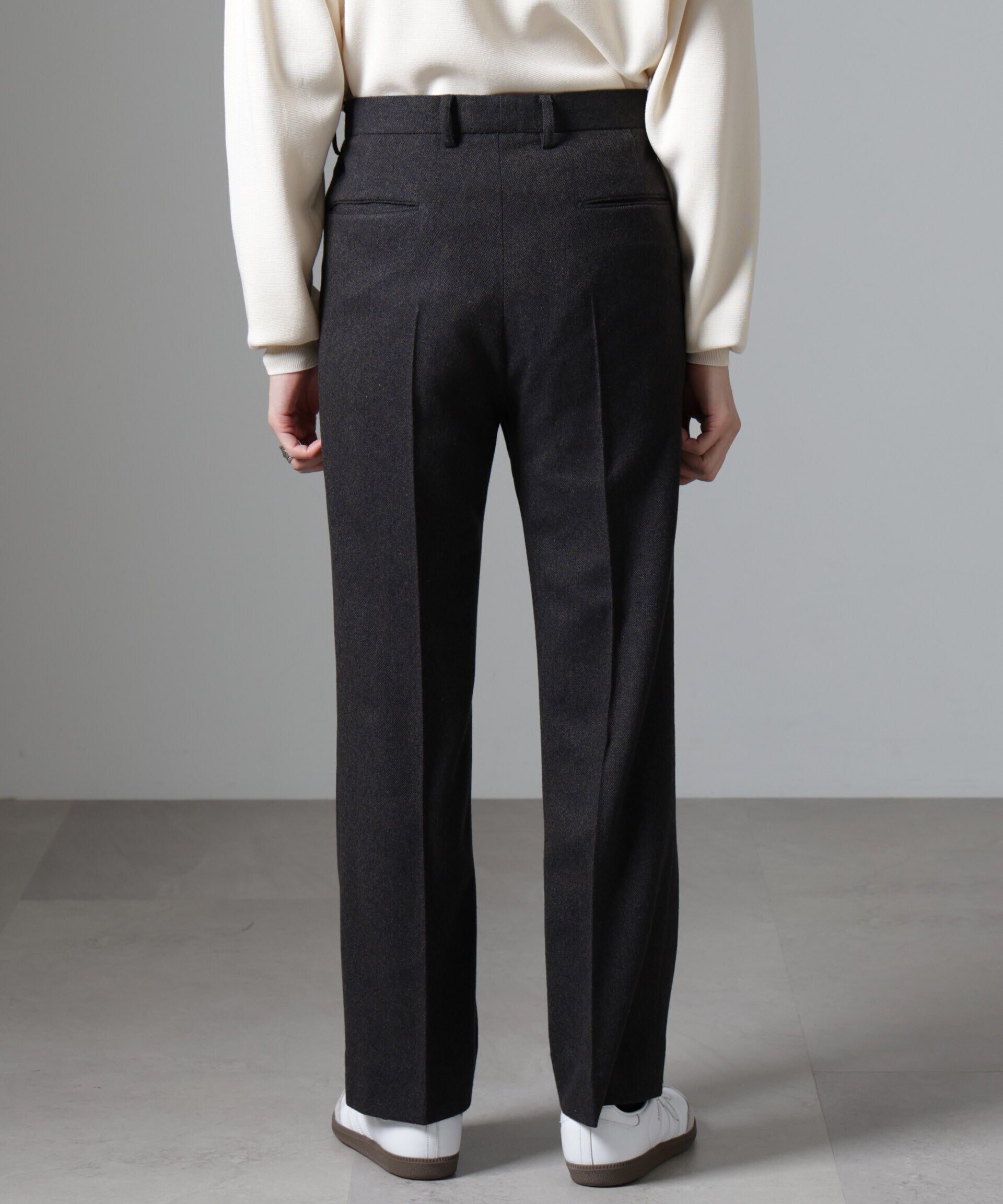 nano･universe「ツイードテーパードパンツ(セットアップ可)」|チノ|