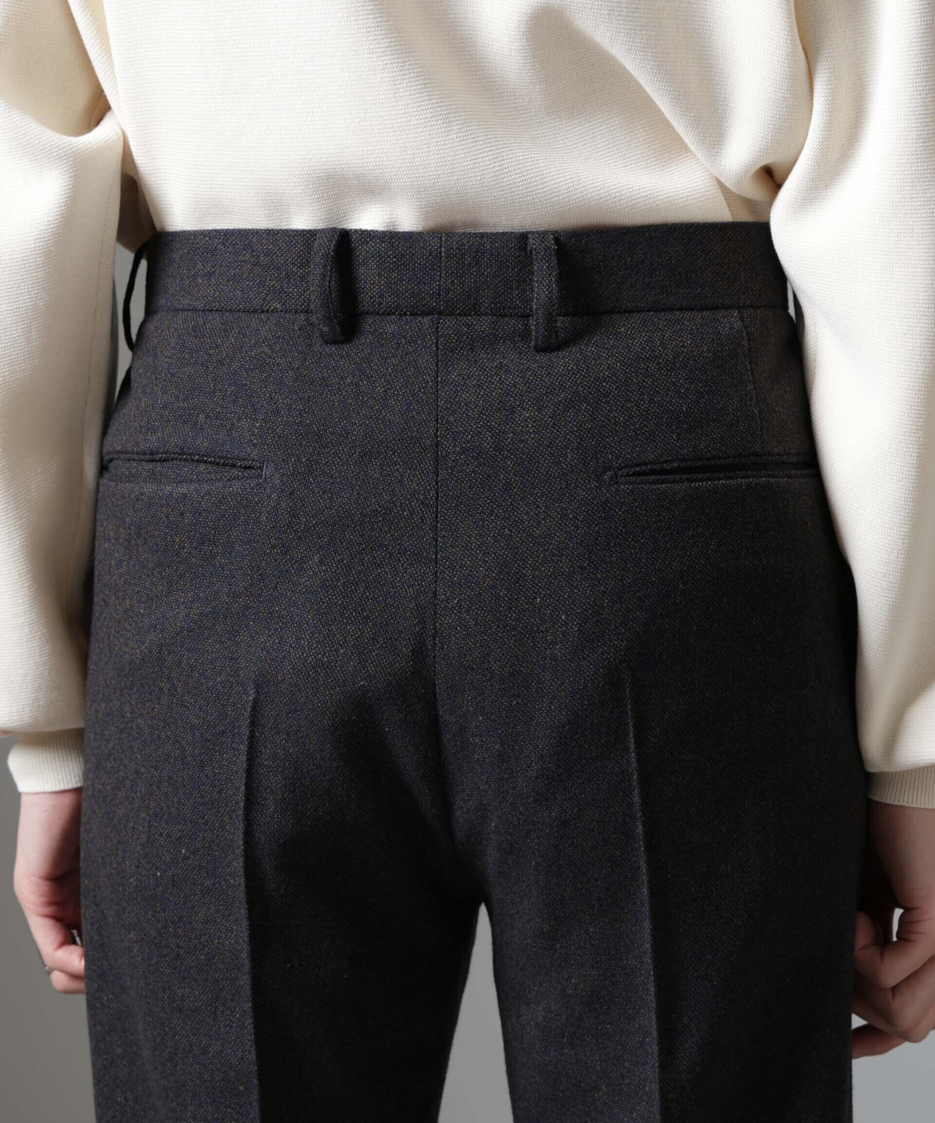 nano･universe「ツイードテーパードパンツ(セットアップ可)」|チノ|