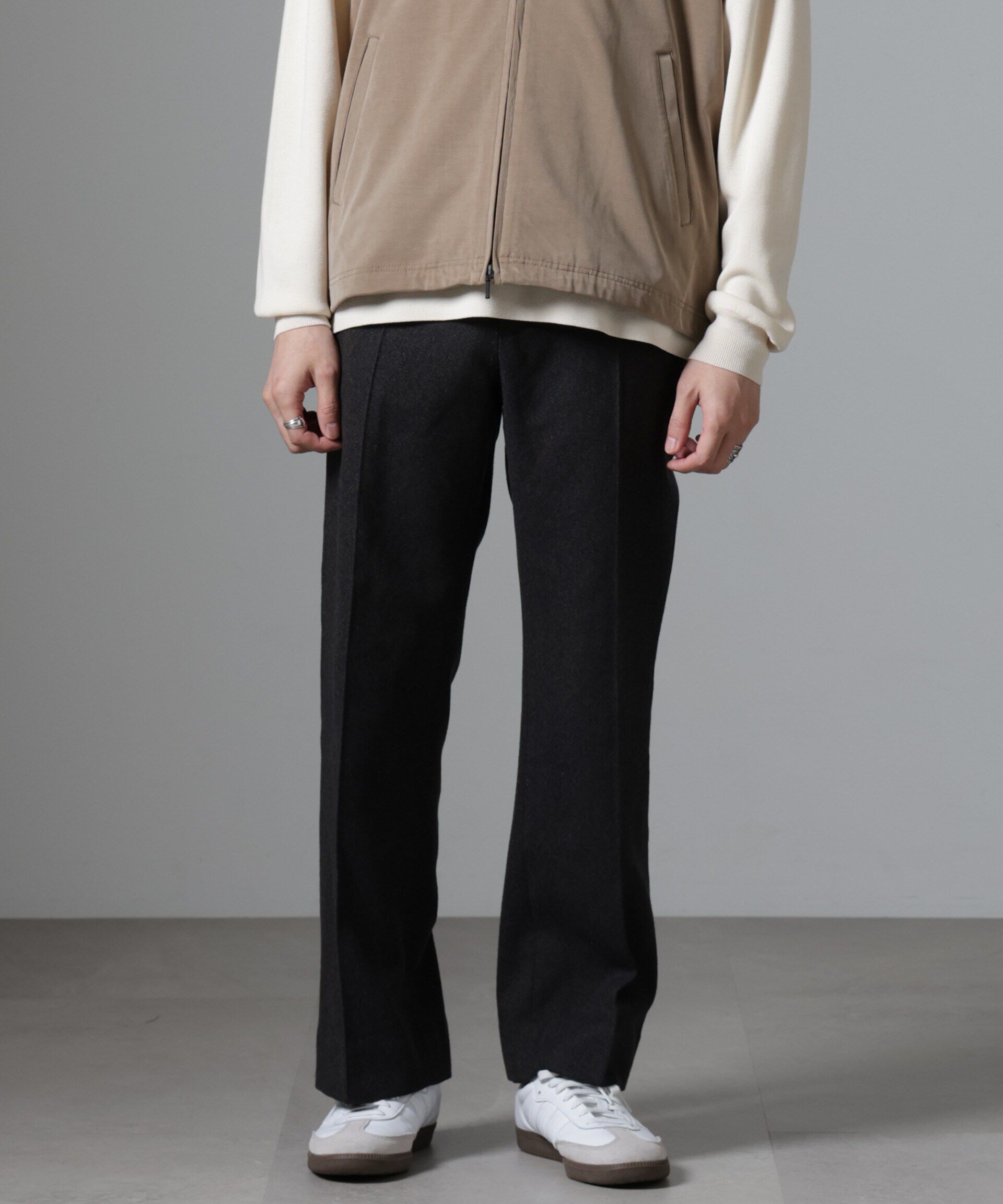 nano･universe「ツイードテーパードパンツ(セットアップ可)」|チノ|
