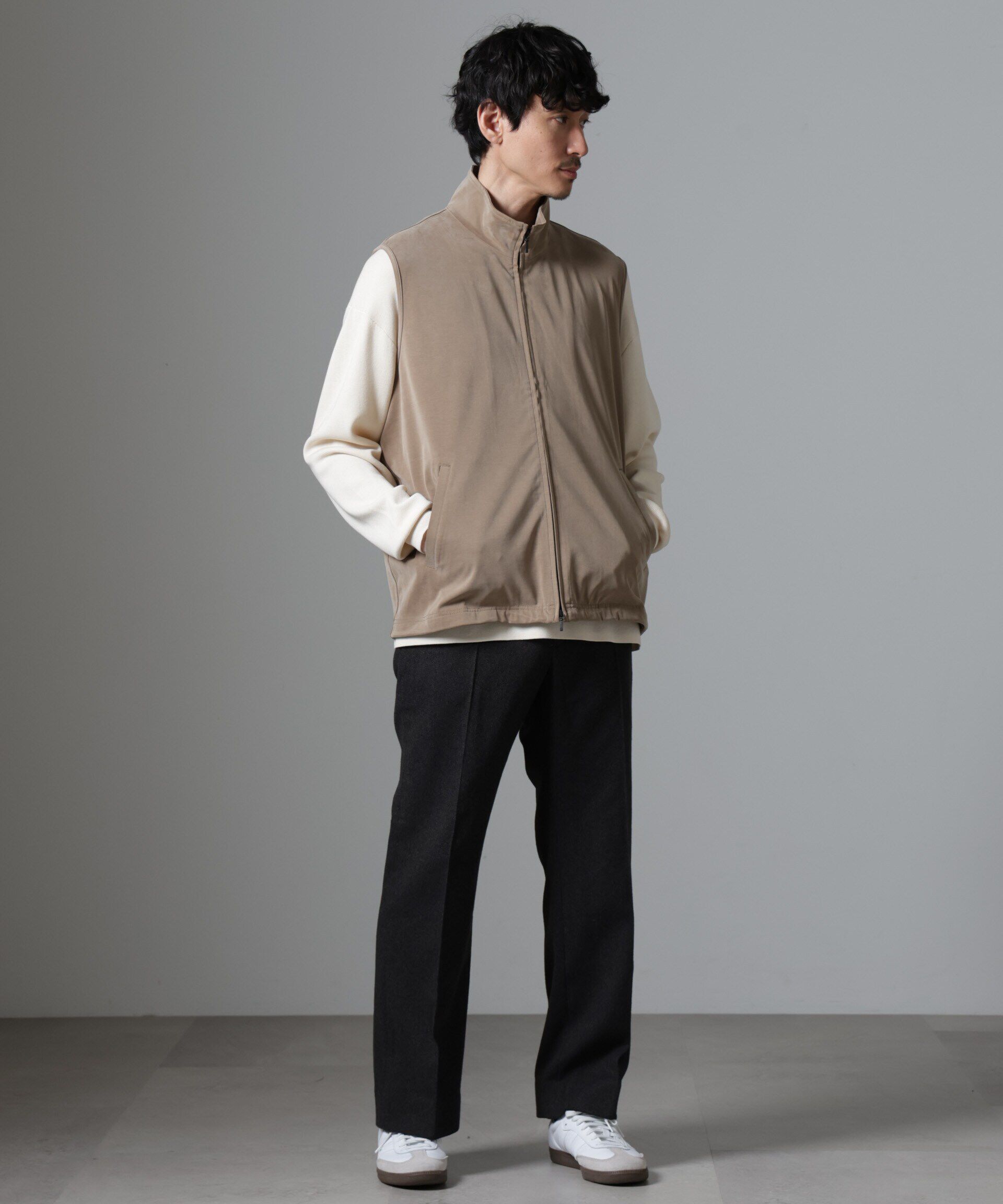 nano･universe「ツイードテーパードパンツ(セットアップ可)」|チノ|