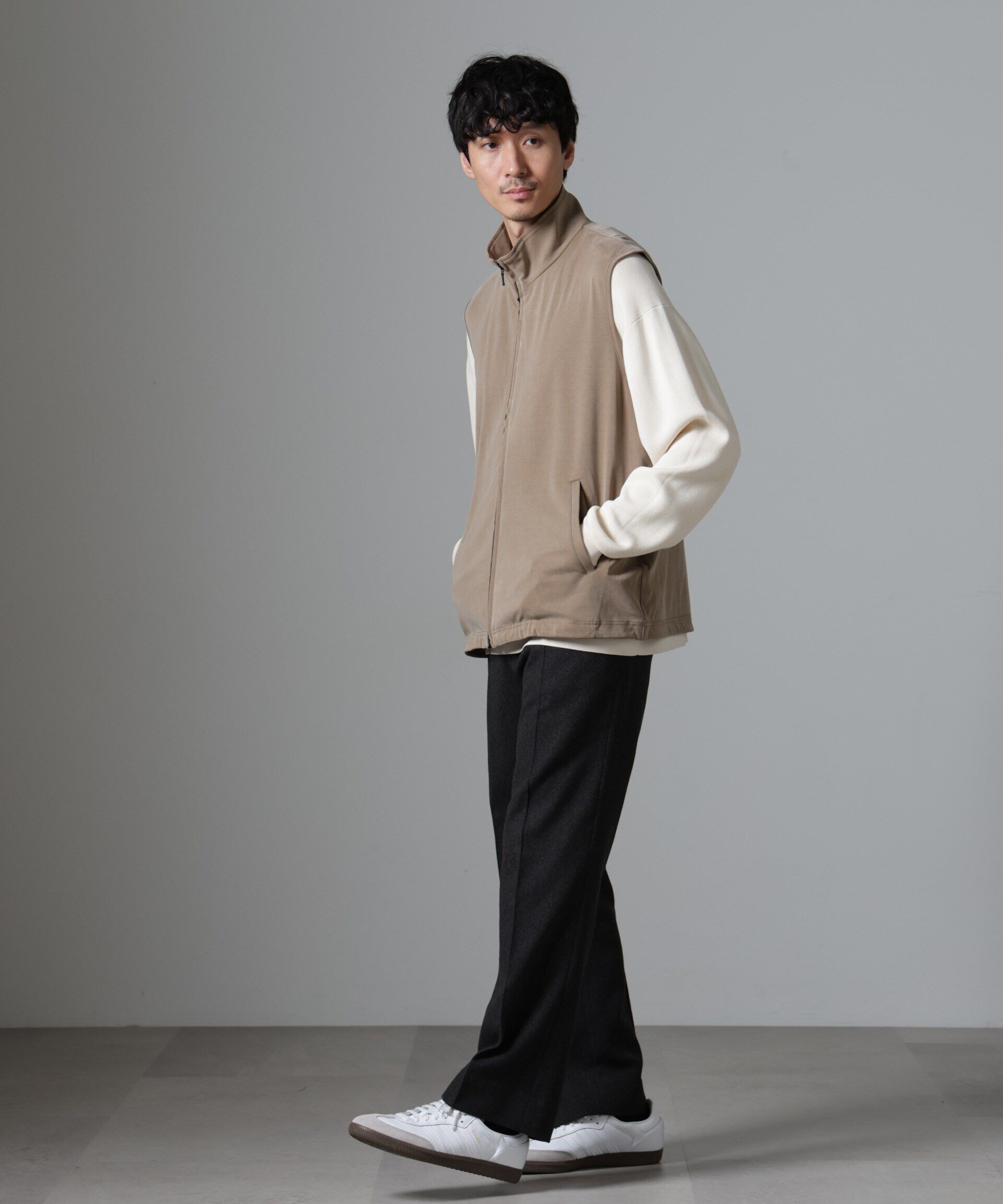 nano･universe「ツイードテーパードパンツ(セットアップ可)」|チノ|