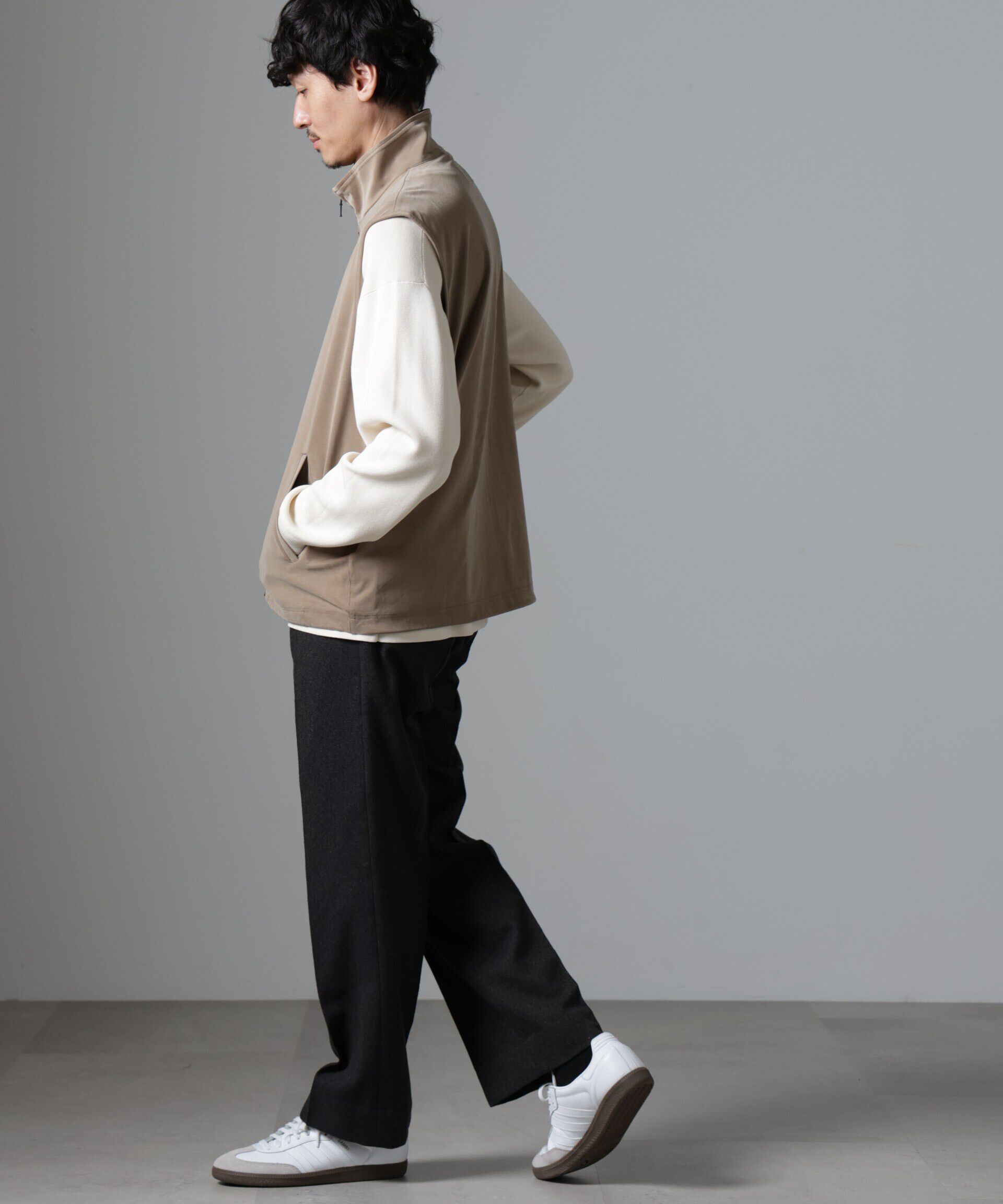 nano･universe「ツイードテーパードパンツ(セットアップ可)」|チノ|