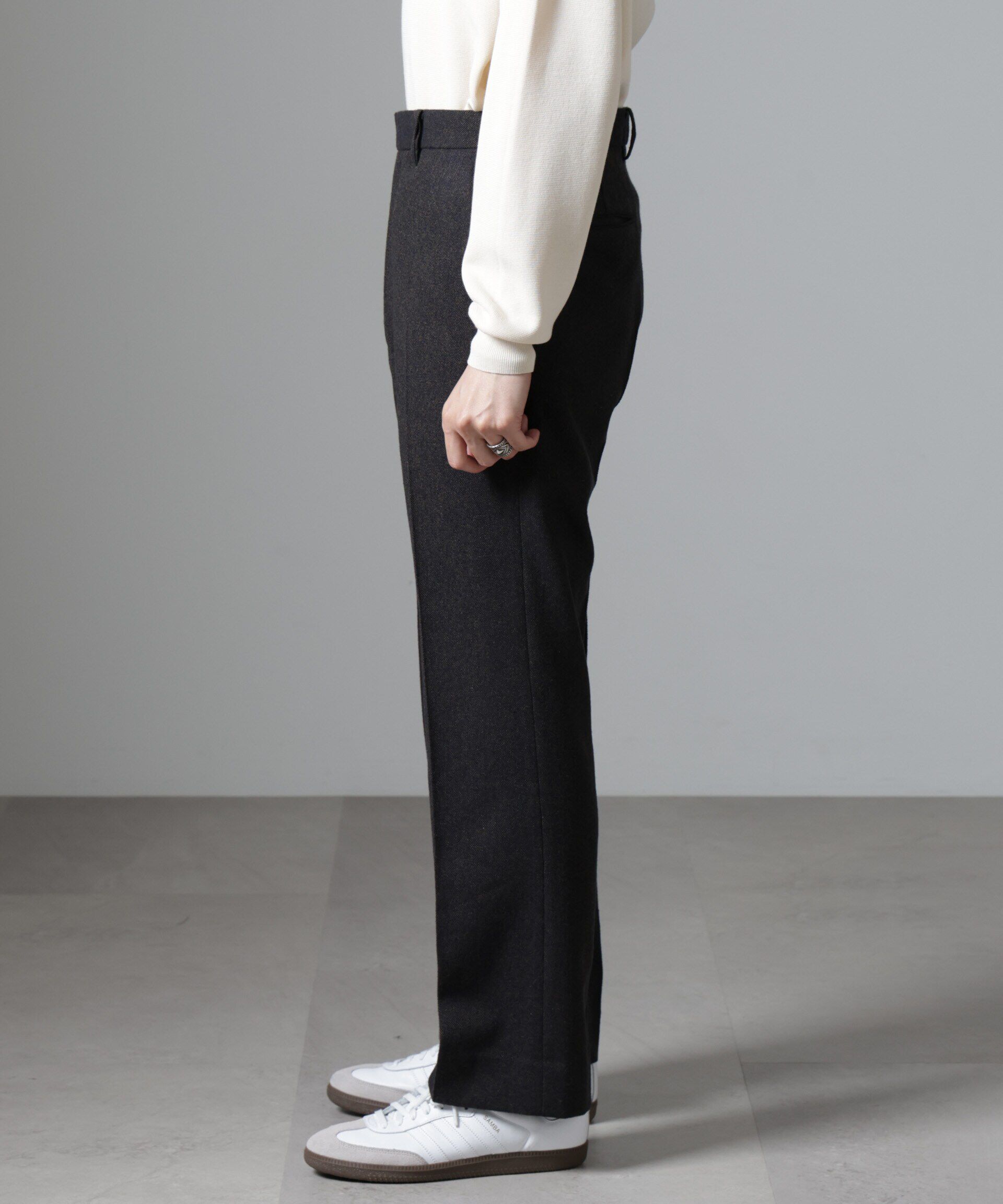 nano･universe「ツイードテーパードパンツ(セットアップ可)」|チノ|