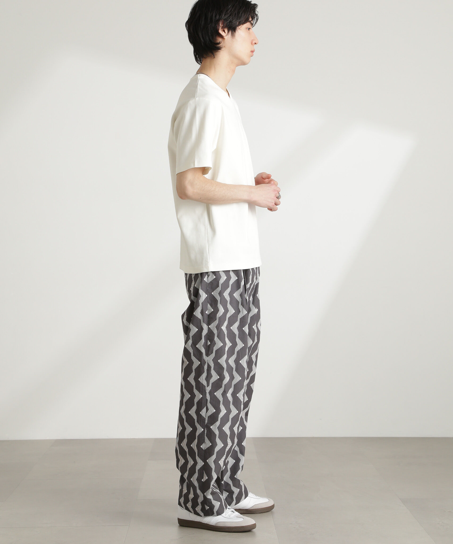 nano･universe「ダブルスムースVネックTシャツ 半袖」|Tシャツ・カットソー|