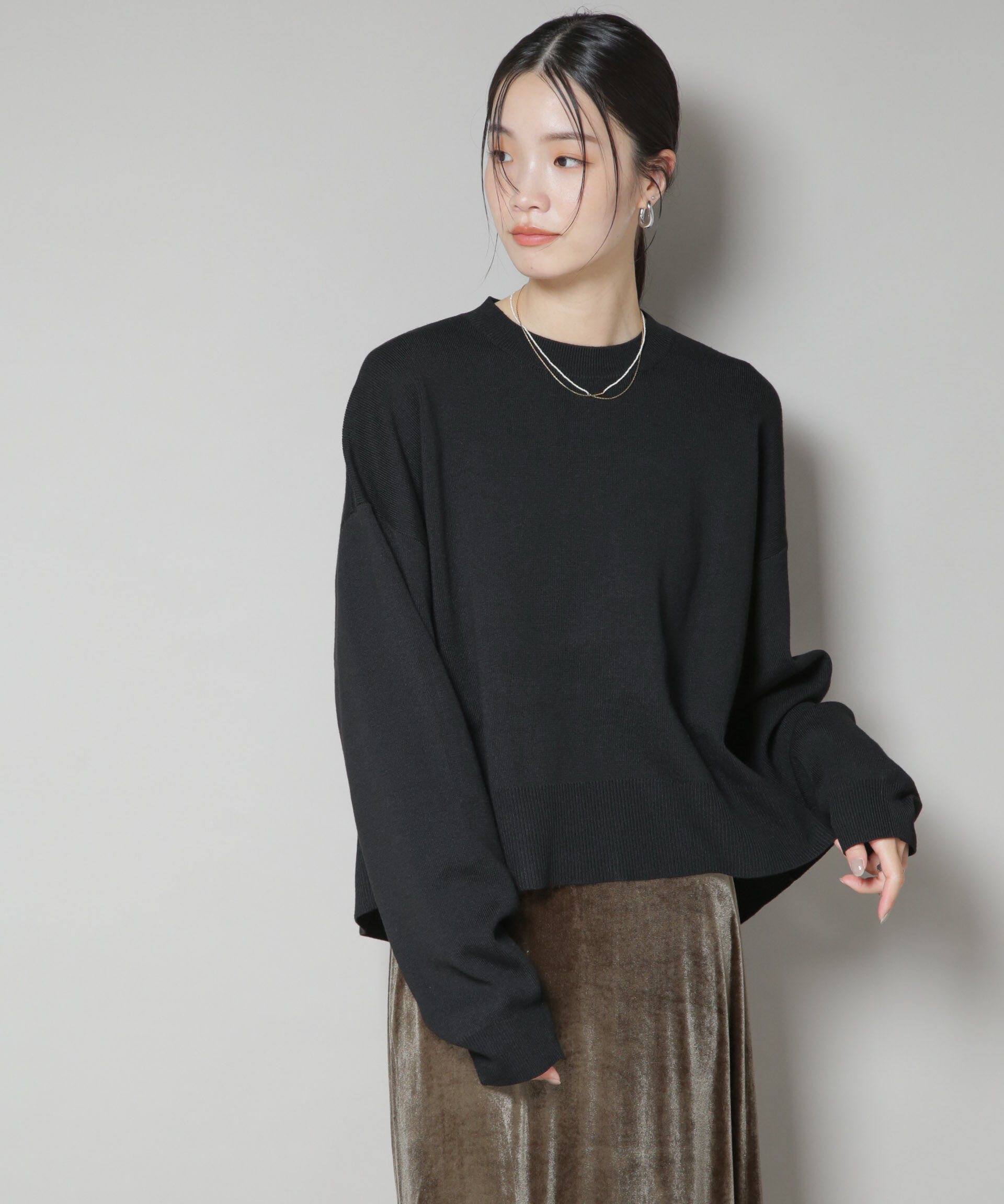 nano･universe「毛玉抑制ニットプルオーバー(セットアップ可)」|ニット・セーター|