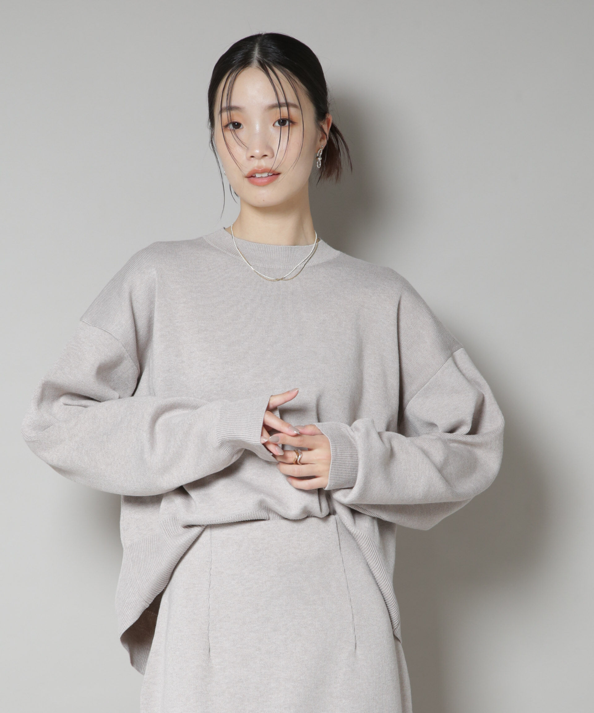 nano･universe「毛玉抑制ニットプルオーバー(セットアップ可)」|ニット・セーター|