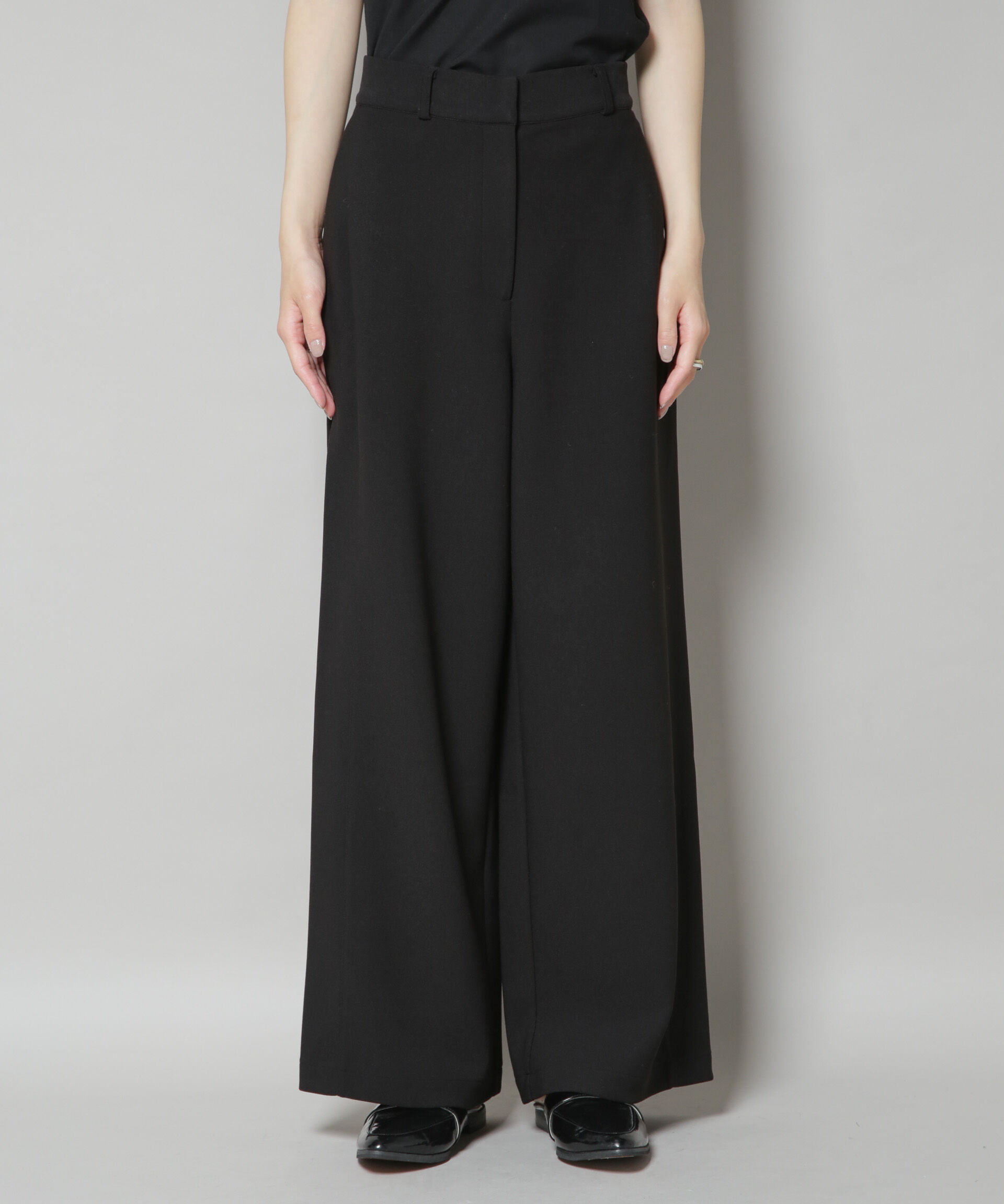 nano･universe「サイドタックカットジョーゼットパンツ」|チノ|