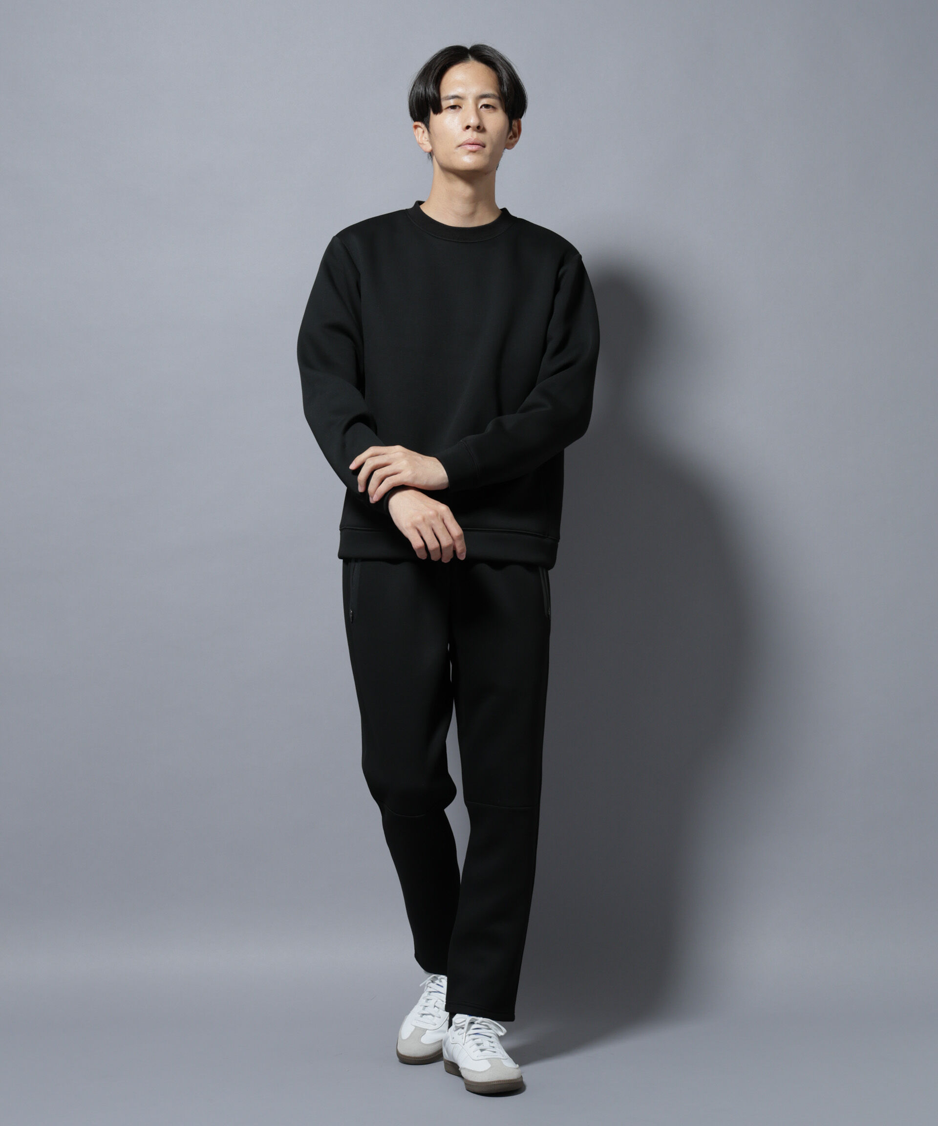 nano･universe「パネルダンボールプルオーバー 長袖(セットアップ可)」|Tシャツ・カットソー|