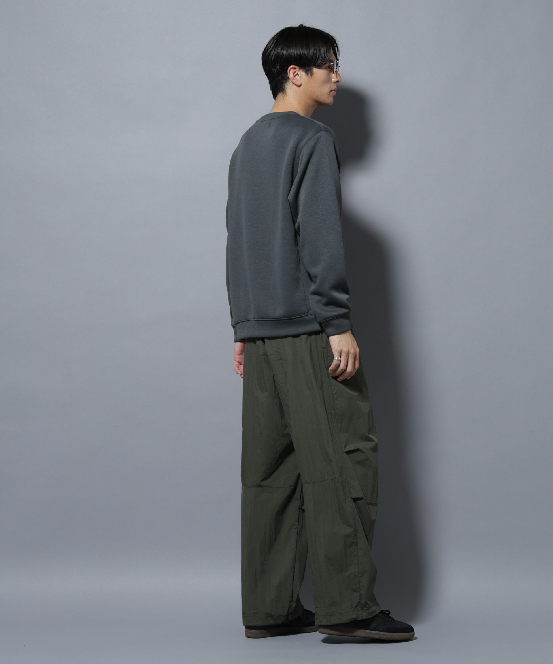 nano･universe「パネルダンボールプルオーバー 長袖(セットアップ可)」|Tシャツ・カットソー|