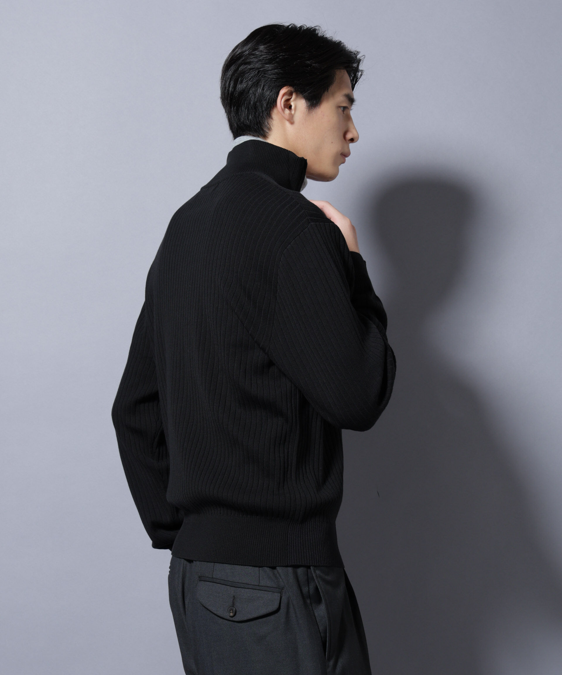 nano･universe「CICA&UVカット リブドライバーズニット」|ニット・セーター|