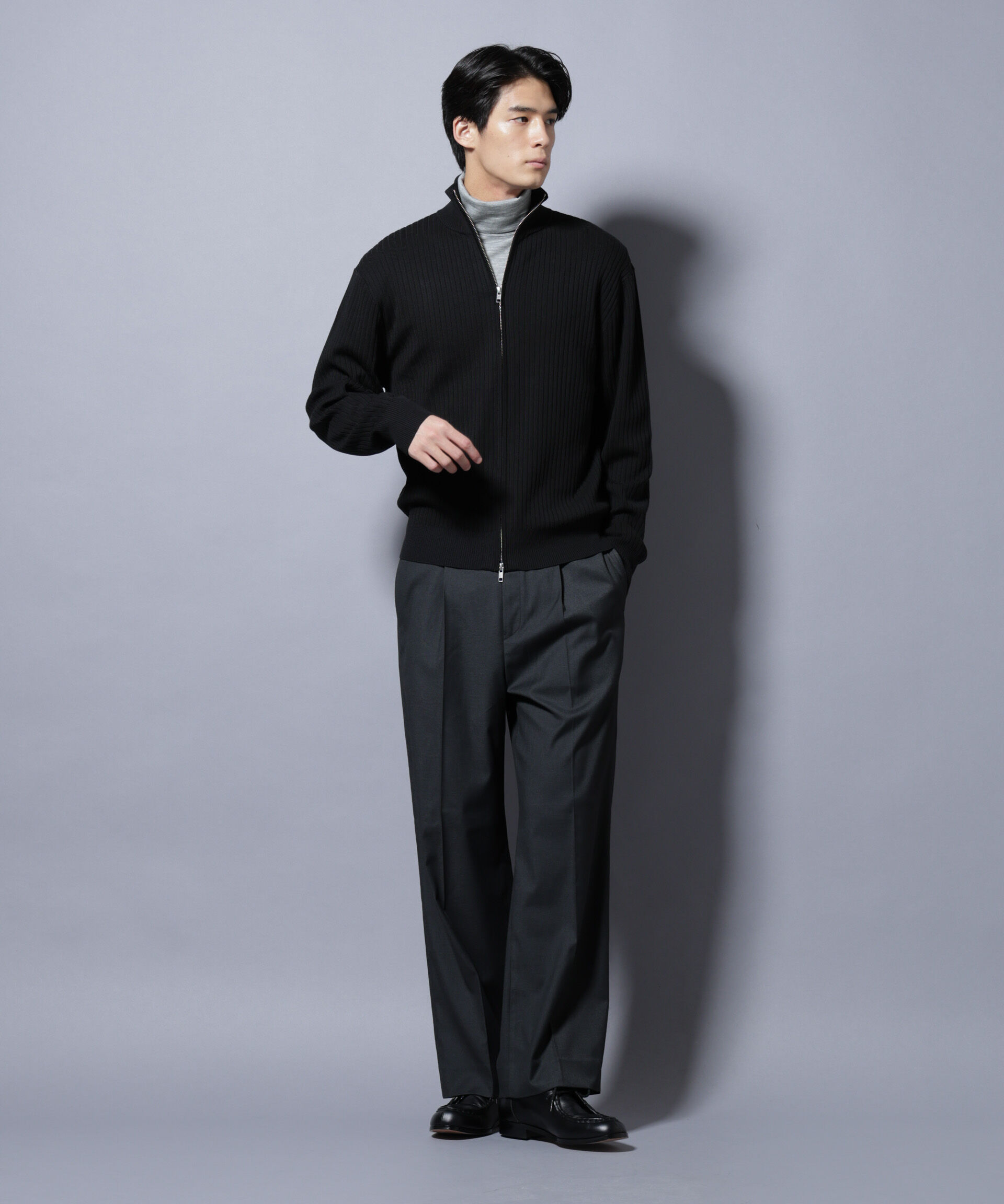 nano･universe「CICA&UVカット リブドライバーズニット」|ニット・セーター|