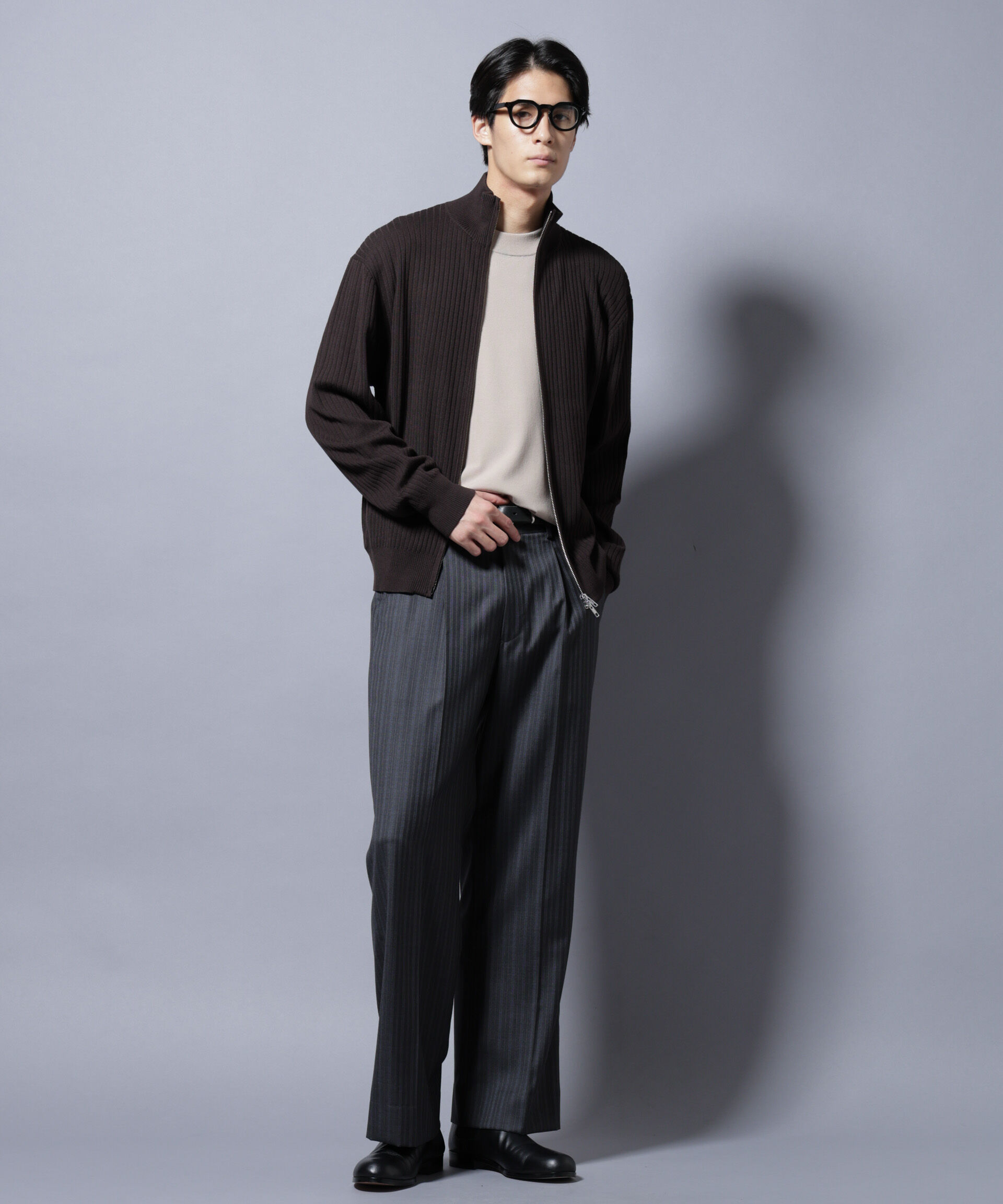 nano･universe「CICA&UVカット リブドライバーズニット」|ニット・セーター|