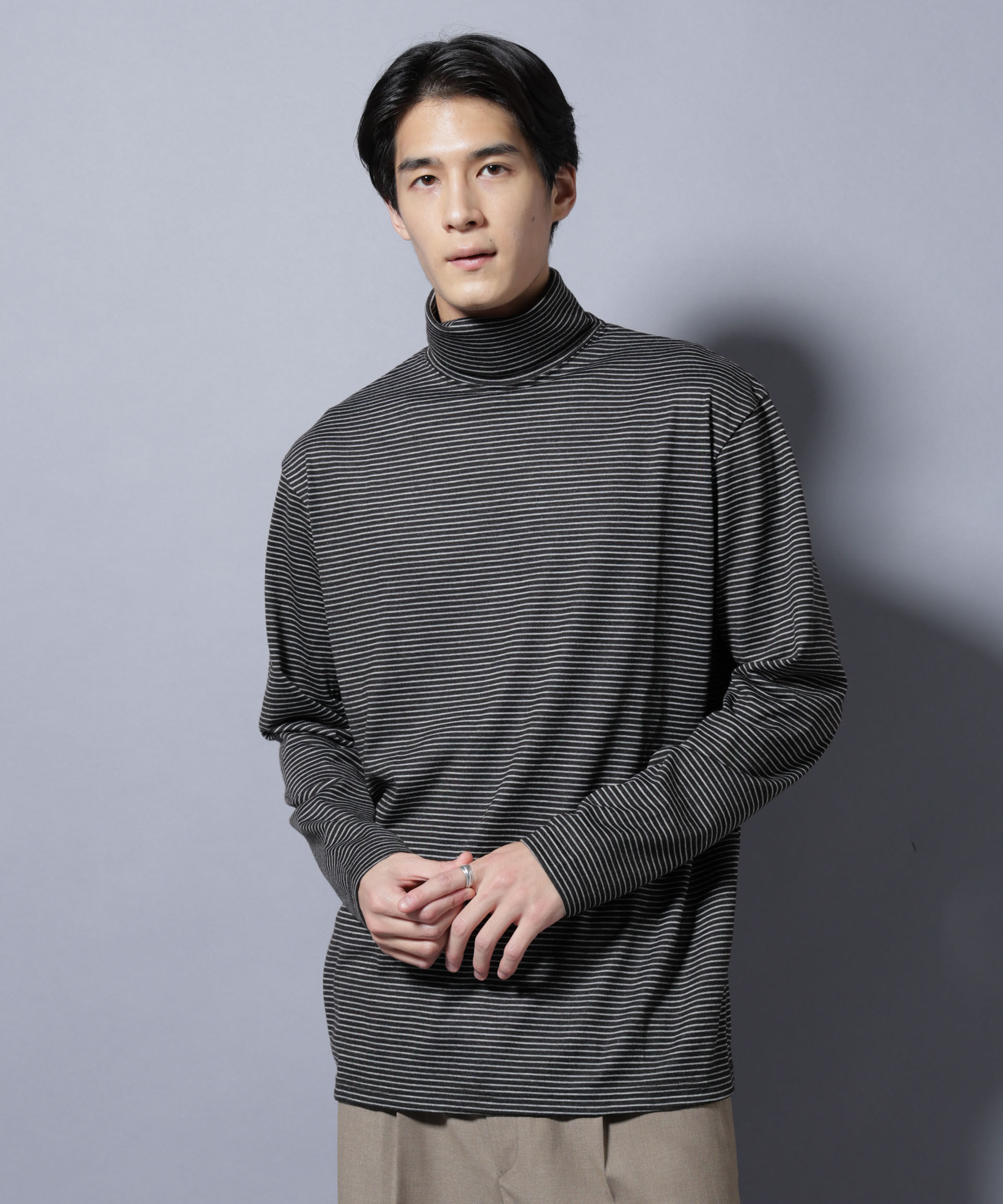 nano･universe「MIYATA&times;NANO JAPAN MADE 100%WOOL タートルネック」|Tシャツ・カットソー|ブラウン