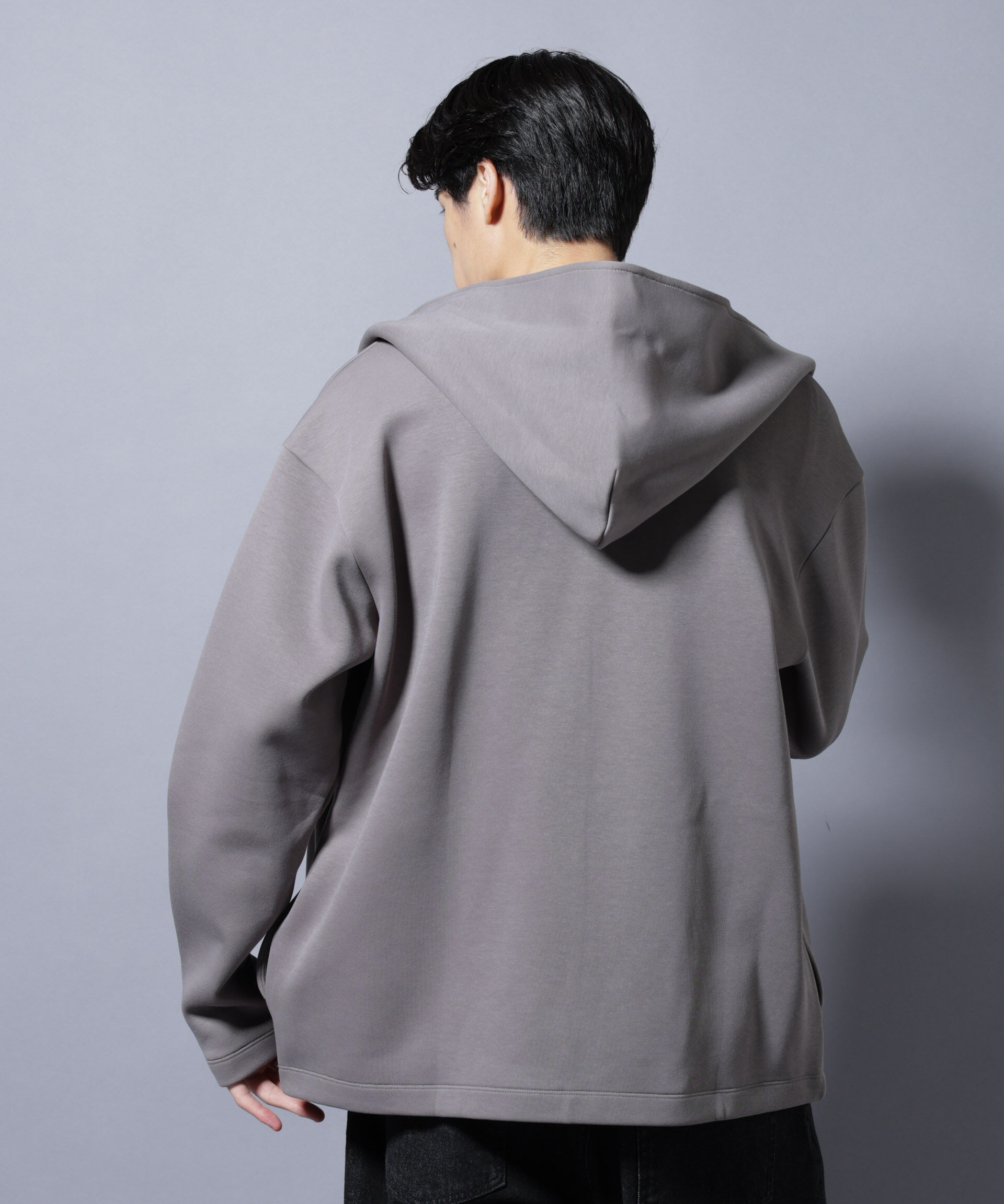 nano･universe「ダンボール 着流しフーディー」|Tシャツ・カットソー|