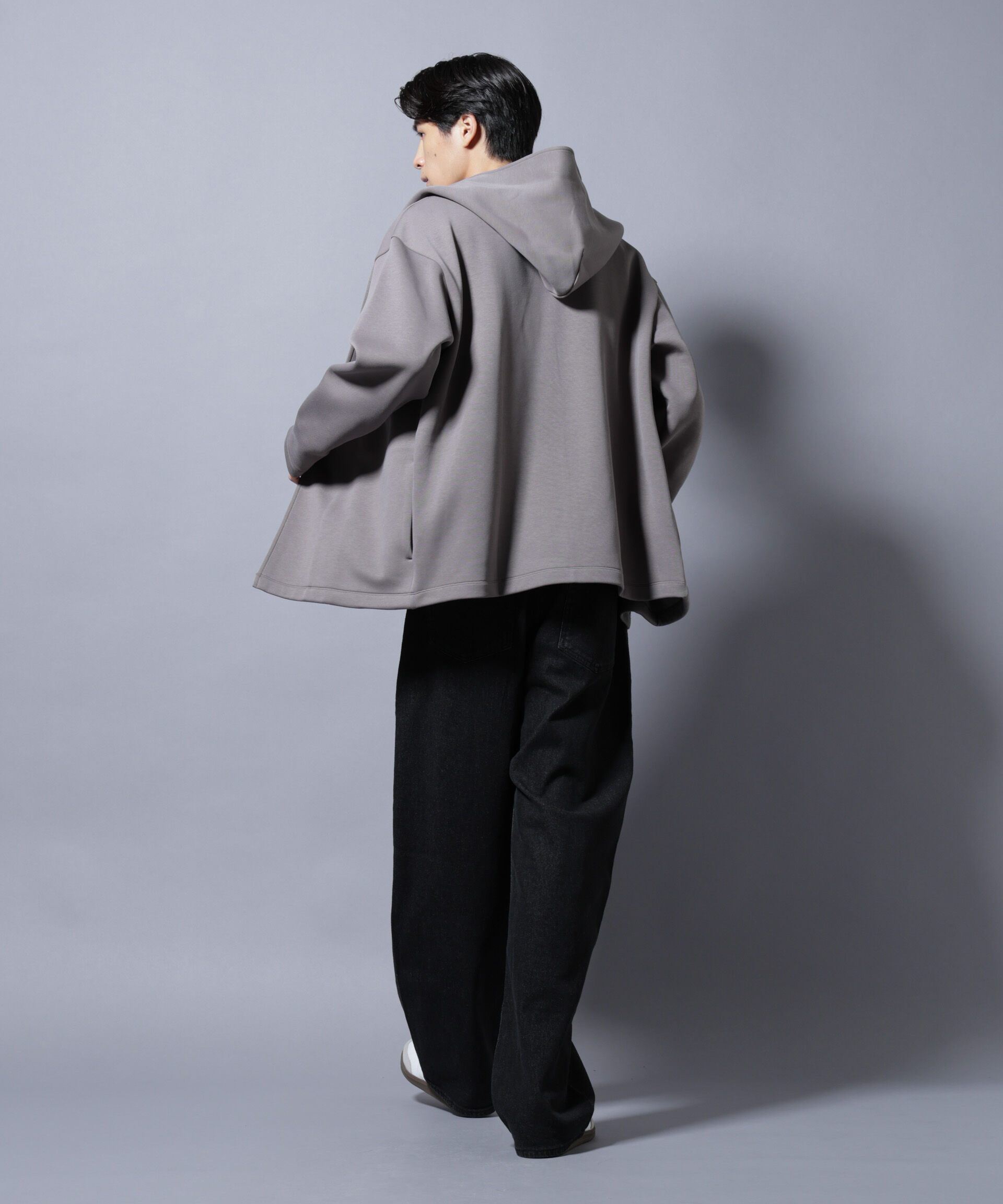 nano･universe「ダンボール 着流しフーディー」|Tシャツ・カットソー|