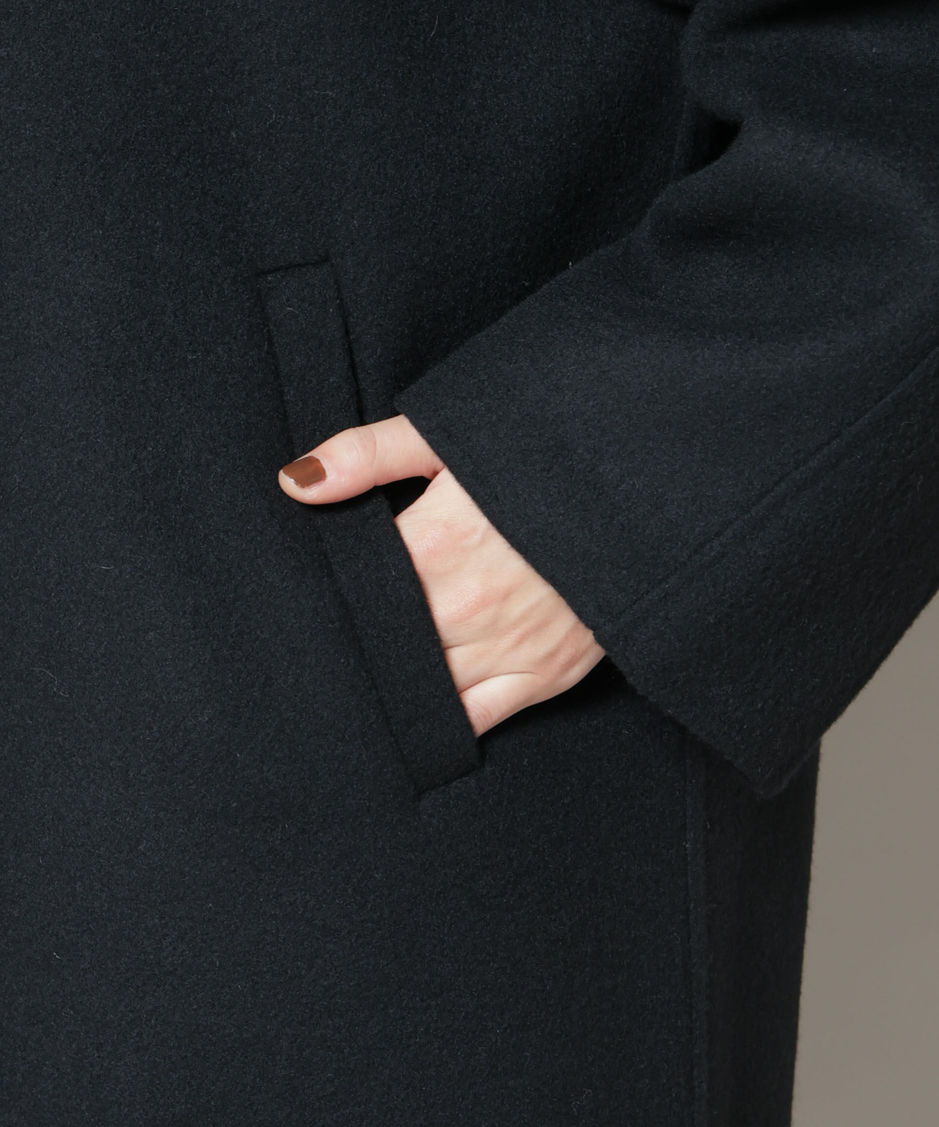 nano･universe「SUPER110blend リバーノーカラーロングコート」|その他|