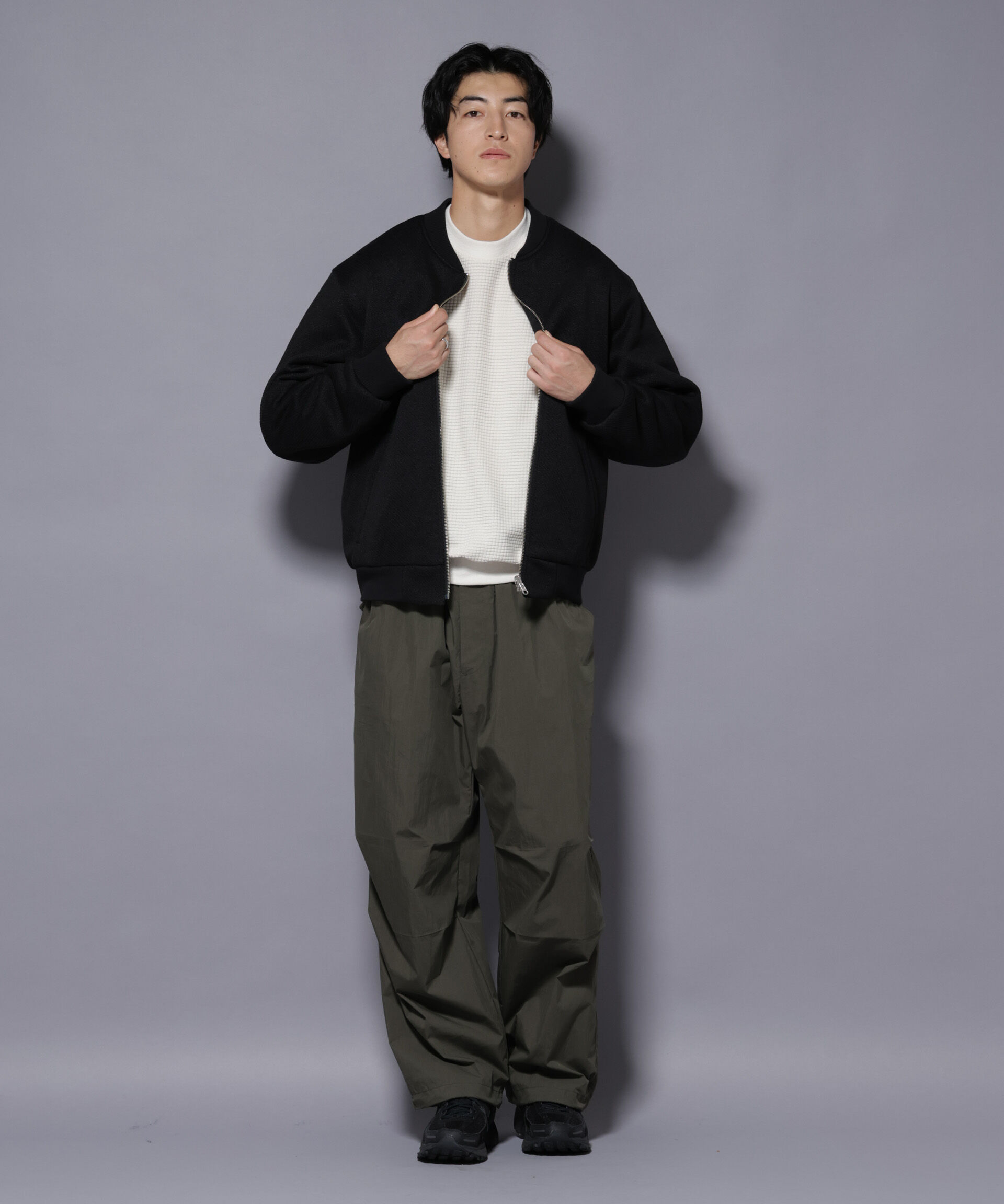 nano･universe「ニットフリースZIPブルゾン(セットアップ可)」|ブルゾン・スタジャン|