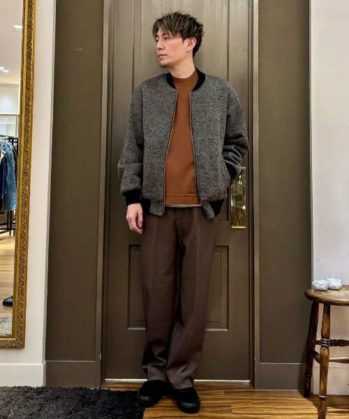 nano･universe「ニットフリースZIPブルゾン(セットアップ可)」|ブルゾン・スタジャン|