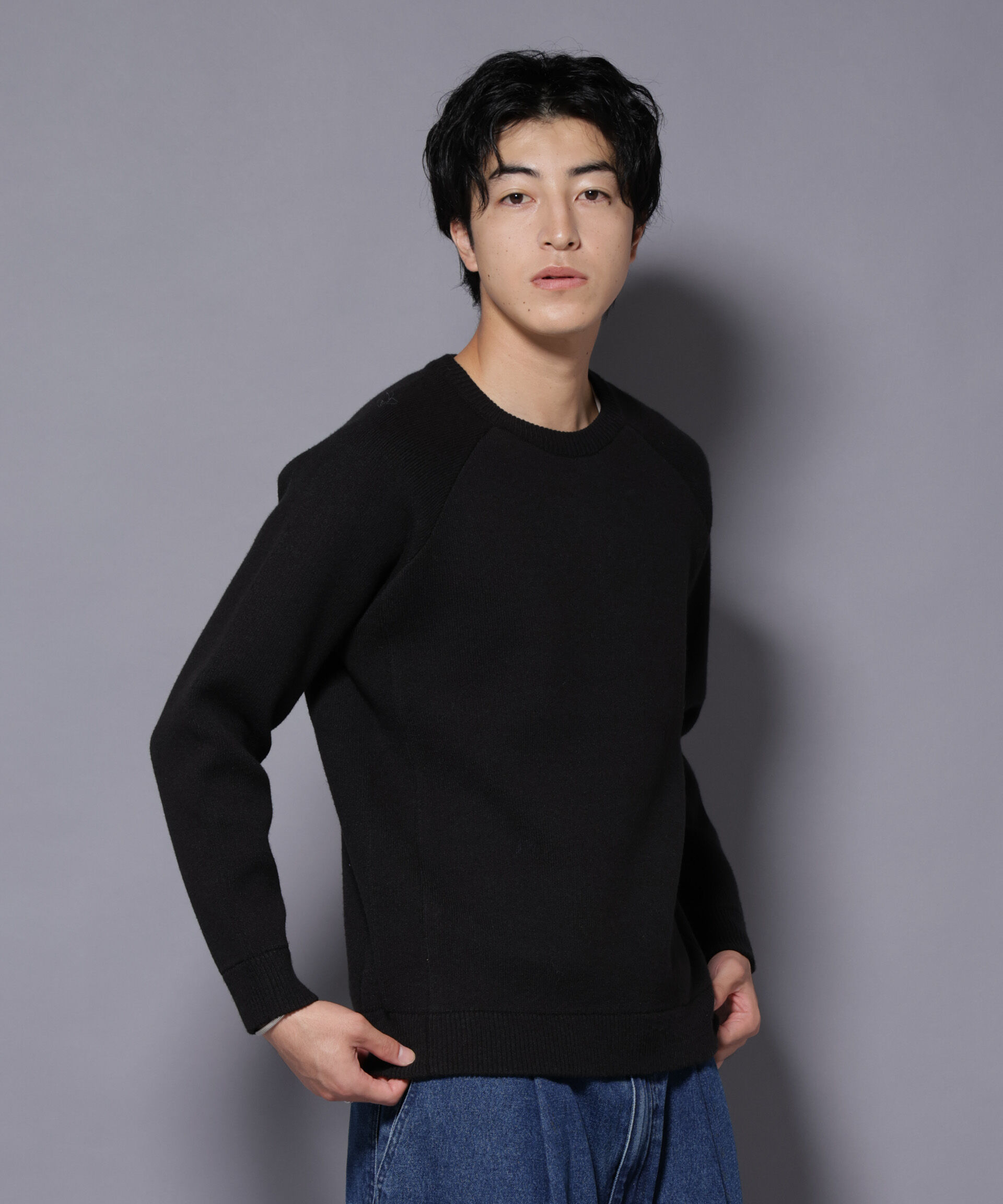 nano･universe「ウォッシャブル ダブルフェイスニット」|ニット・セーター|