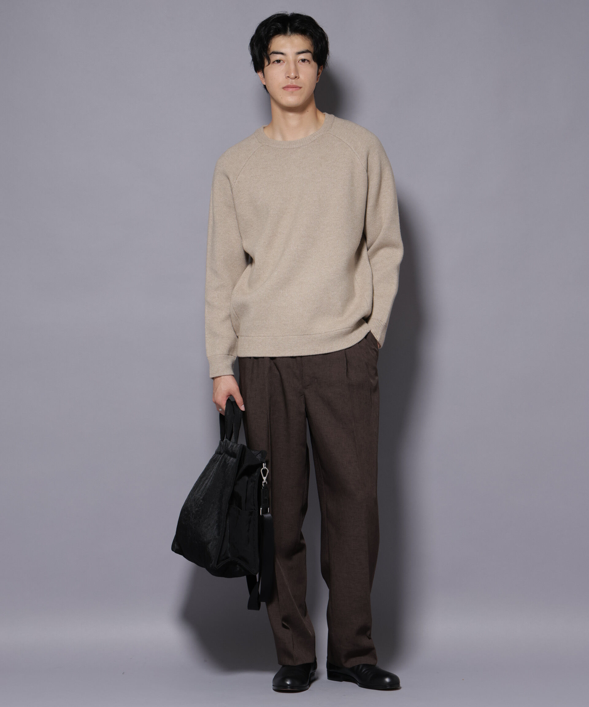 nano･universe「ウォッシャブル ダブルフェイスニット」|ニット・セーター|