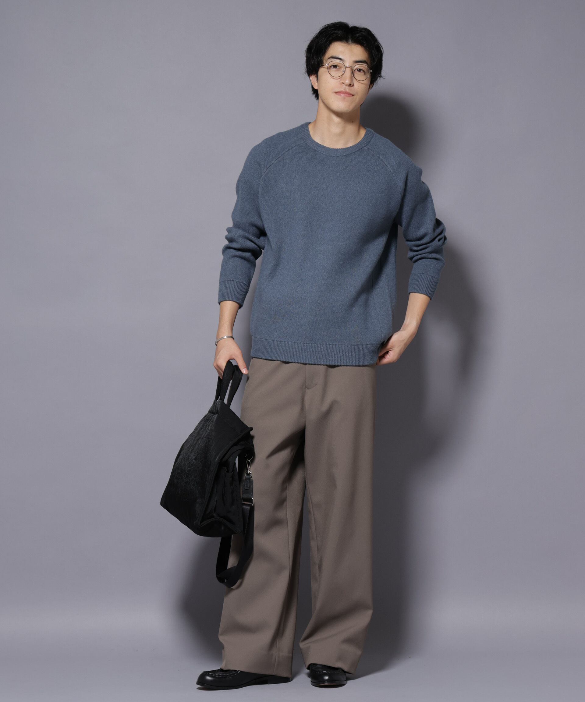 nano･universe「ウォッシャブル ダブルフェイスニット」|ニット・セーター|