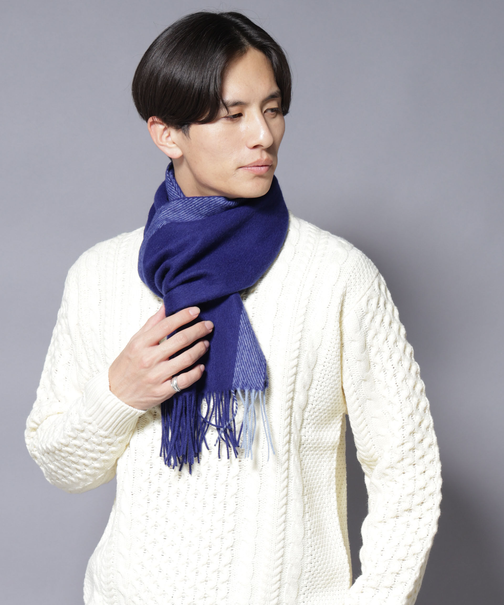 nano･universe「ソフトカシミヤブレンドマフラー」|マフラー|