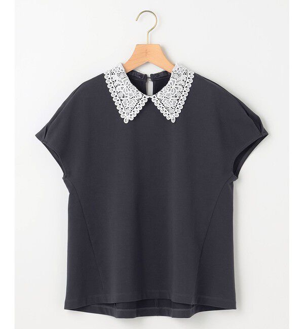 組曲「【2WAY】レース襟フレンチテリー カットソー」|Tシャツ・カットソー|