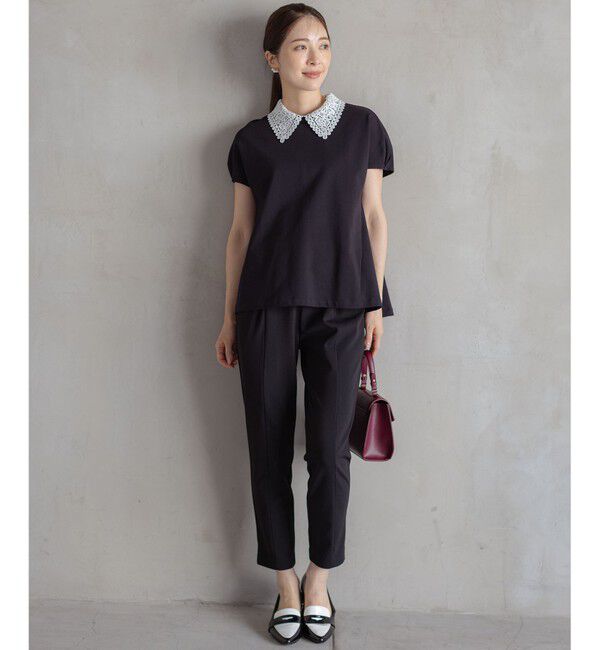 組曲「【2WAY】レース襟フレンチテリー カットソー」|Tシャツ・カットソー|