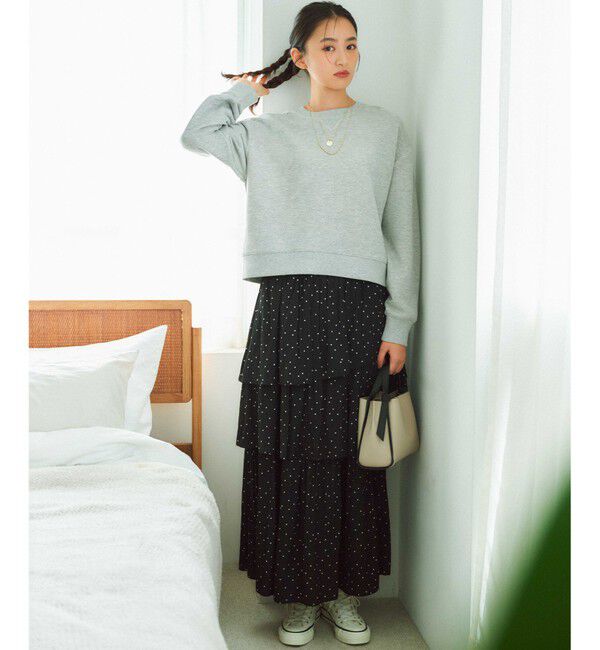 組曲「【入江未悠さんコラボ】ギャザーライトデシンティアード スカート」|スカート|ﾓﾉﾄｰﾝﾄ