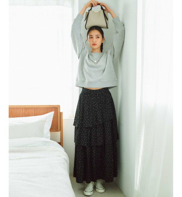 組曲「【入江未悠さんコラボ】ギャザーライトデシンティアード スカート」|スカート|