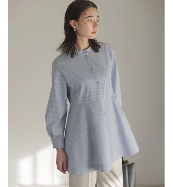 組曲「【前後着用可】コンパクトシャーティング チュニックブラウス」|シャツ・ブラウス|