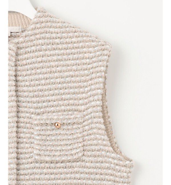 自由区「ツイード調ニット ジレ」|ベスト・ジレ|