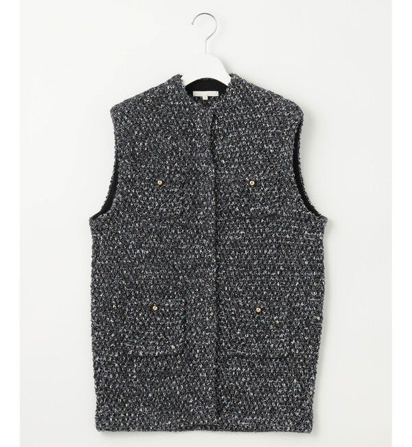 自由区「ツイード調ニット ジレ」|ベスト・ジレ|