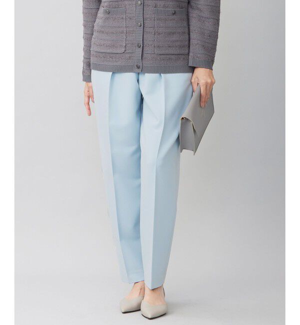 自由区「【洗える】オックスストレッチテーパード パンツ」|その他|サックス