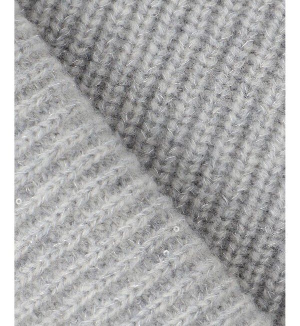 自由区「【洗える】ウールカシミヤブレンドラメスパンコールニット カーディガン」|カーディガン|